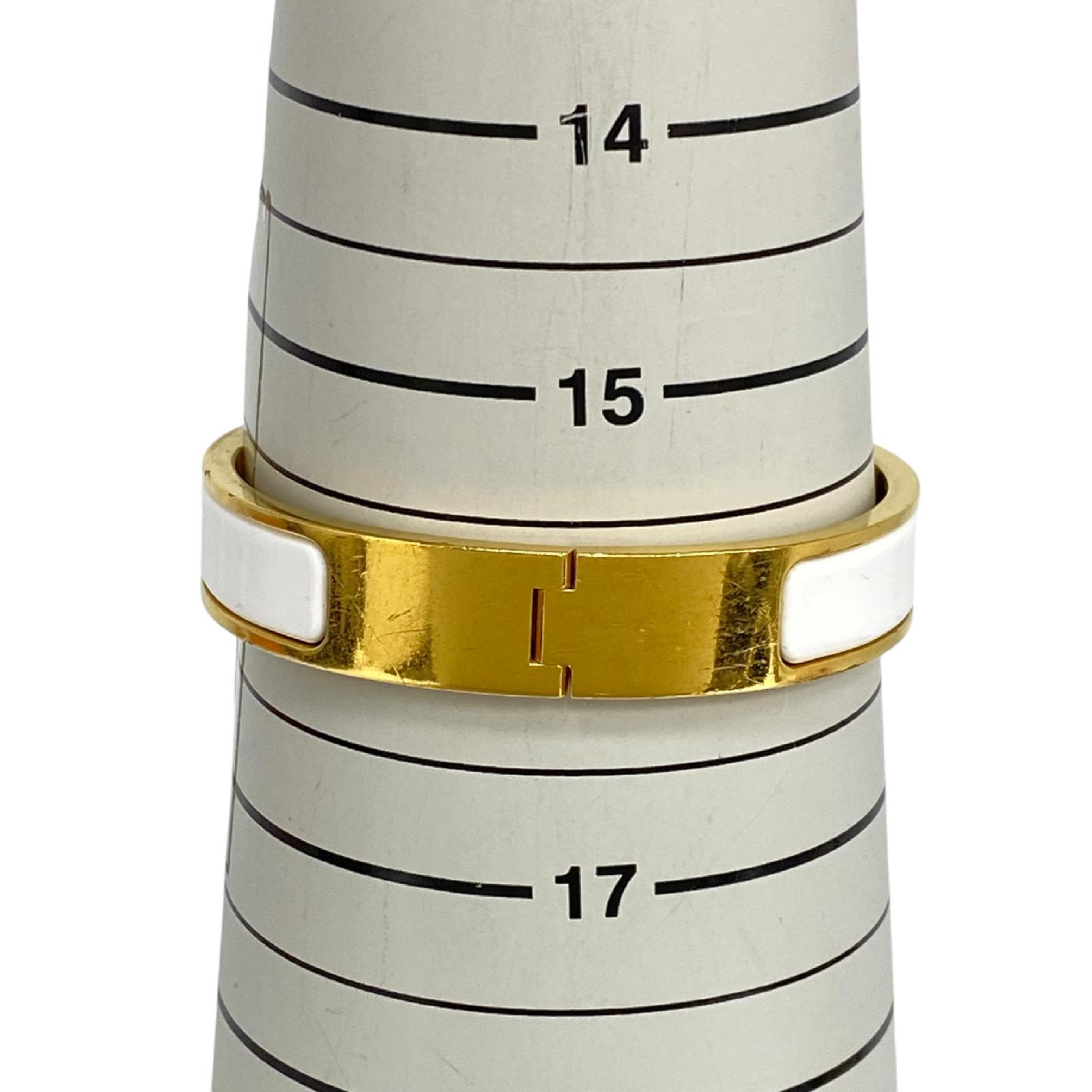 【*Shipped from: Hong Kong*】HERMES ( ) White Gold Color Metal Click H Bangle Bracelet — view 13