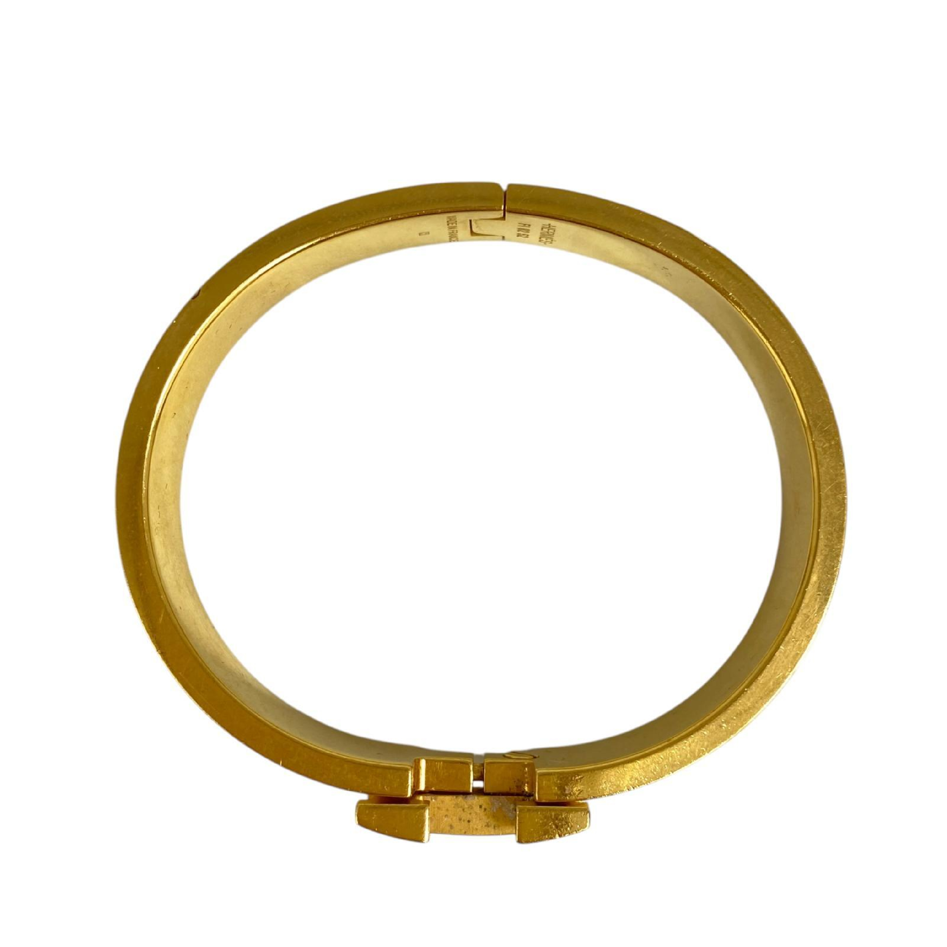【*Shipped from: Hong Kong*】HERMES ( ) White Gold Color Metal Click H Bangle Bracelet — view 6