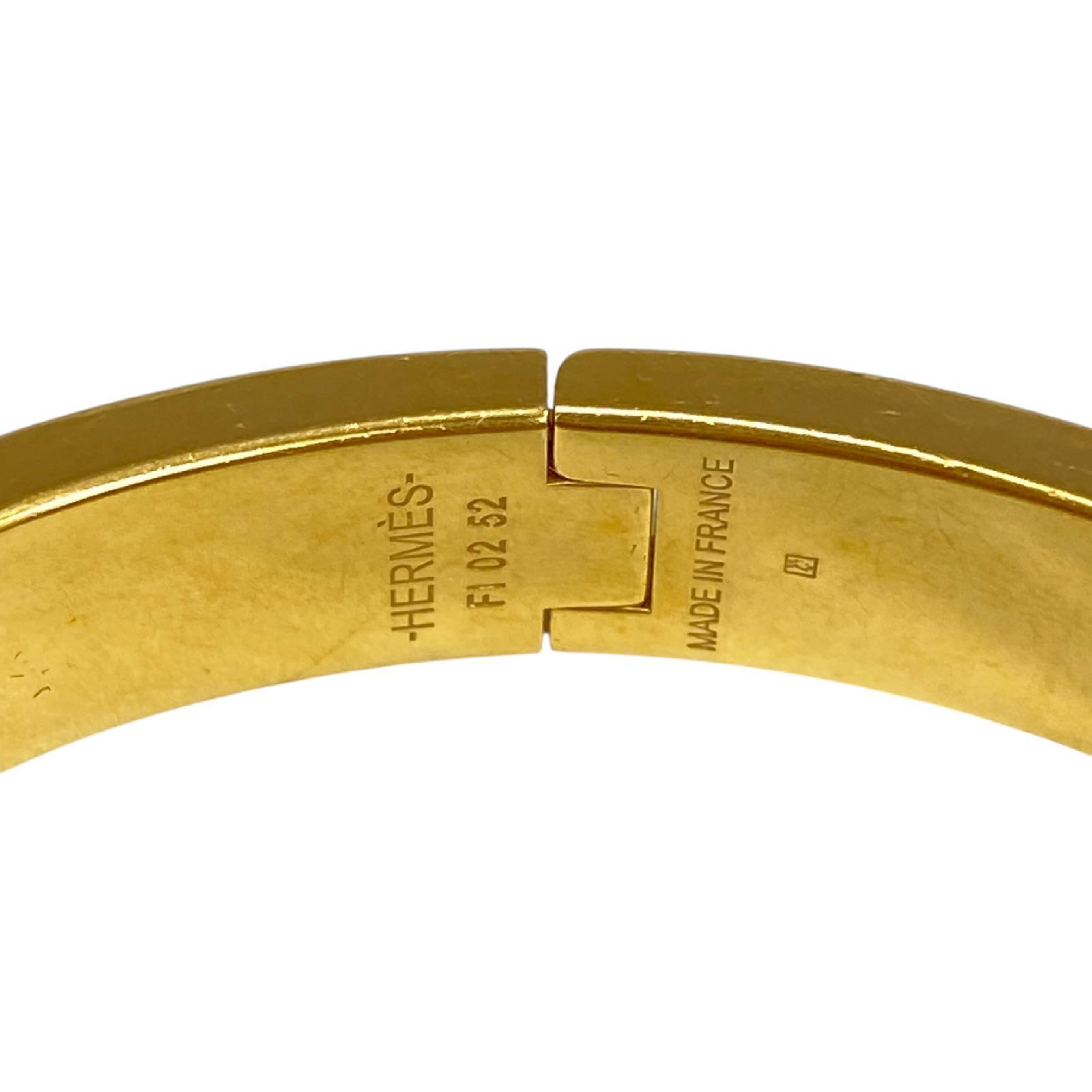 【*Shipped from: Hong Kong*】HERMES ( ) White Gold Color Metal Click H Bangle Bracelet — view 9