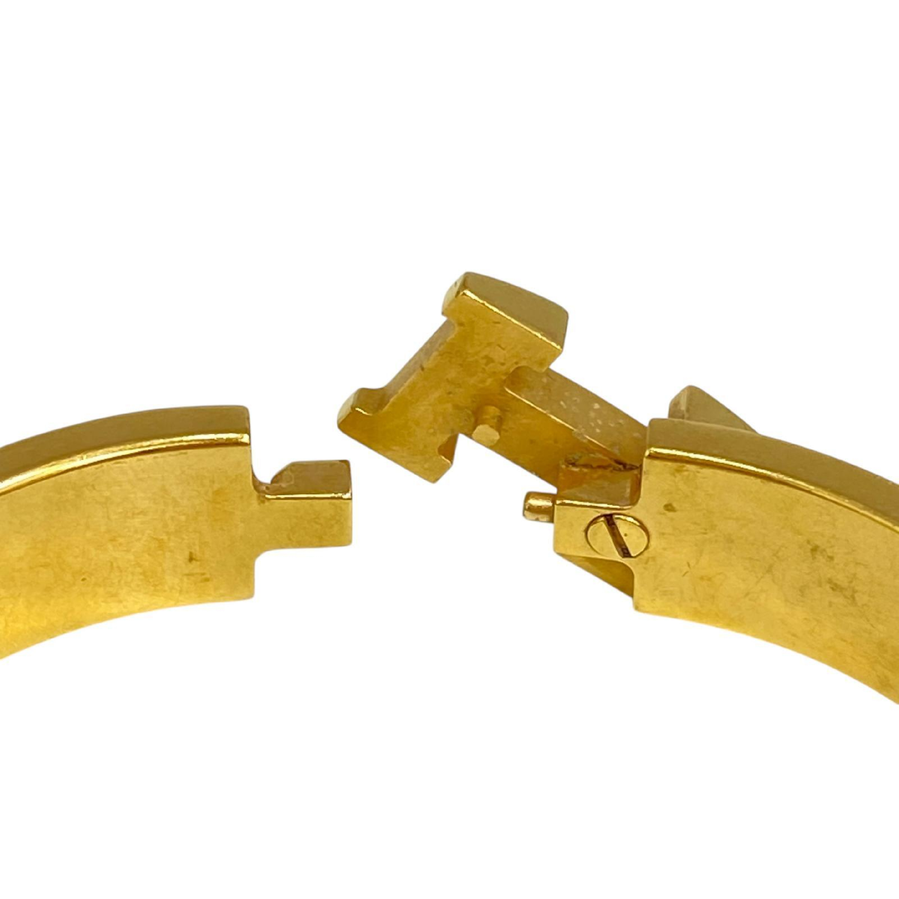 【*Shipped from: Hong Kong*】HERMES ( ) White Gold Color Metal Click H Bangle Bracelet — view 10