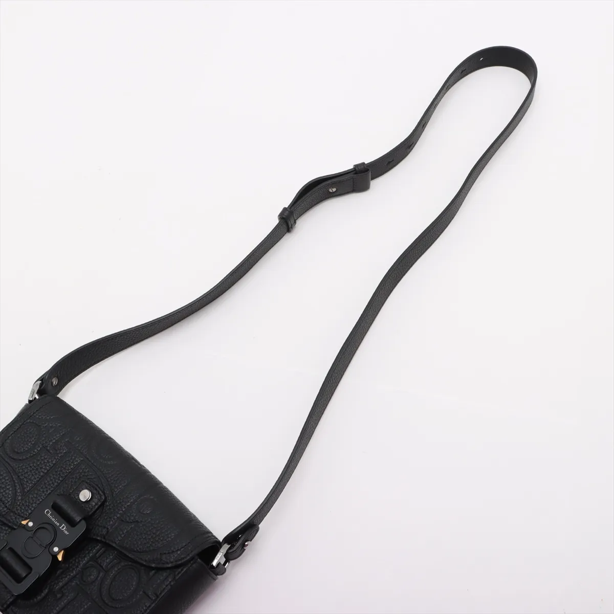 Gravity Saddle Messenger Small Leather Shoulder Bag Black Lucky Star — view 5