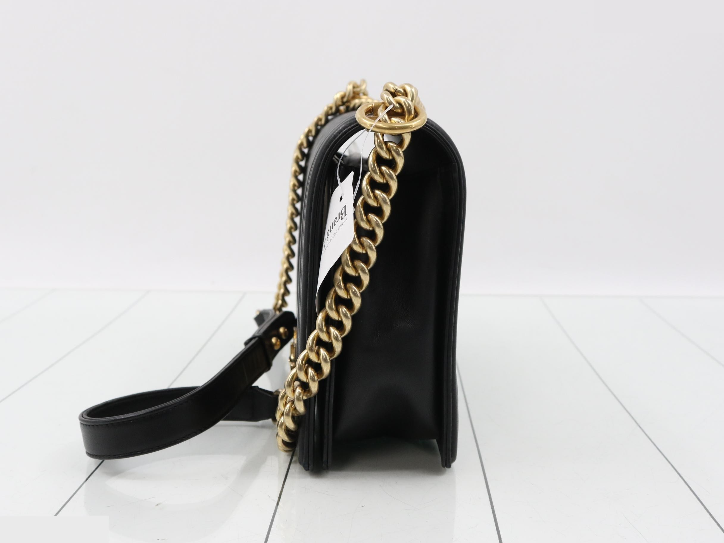 Boy Chanel 28 Calfskin Shoulder Bag — view 3