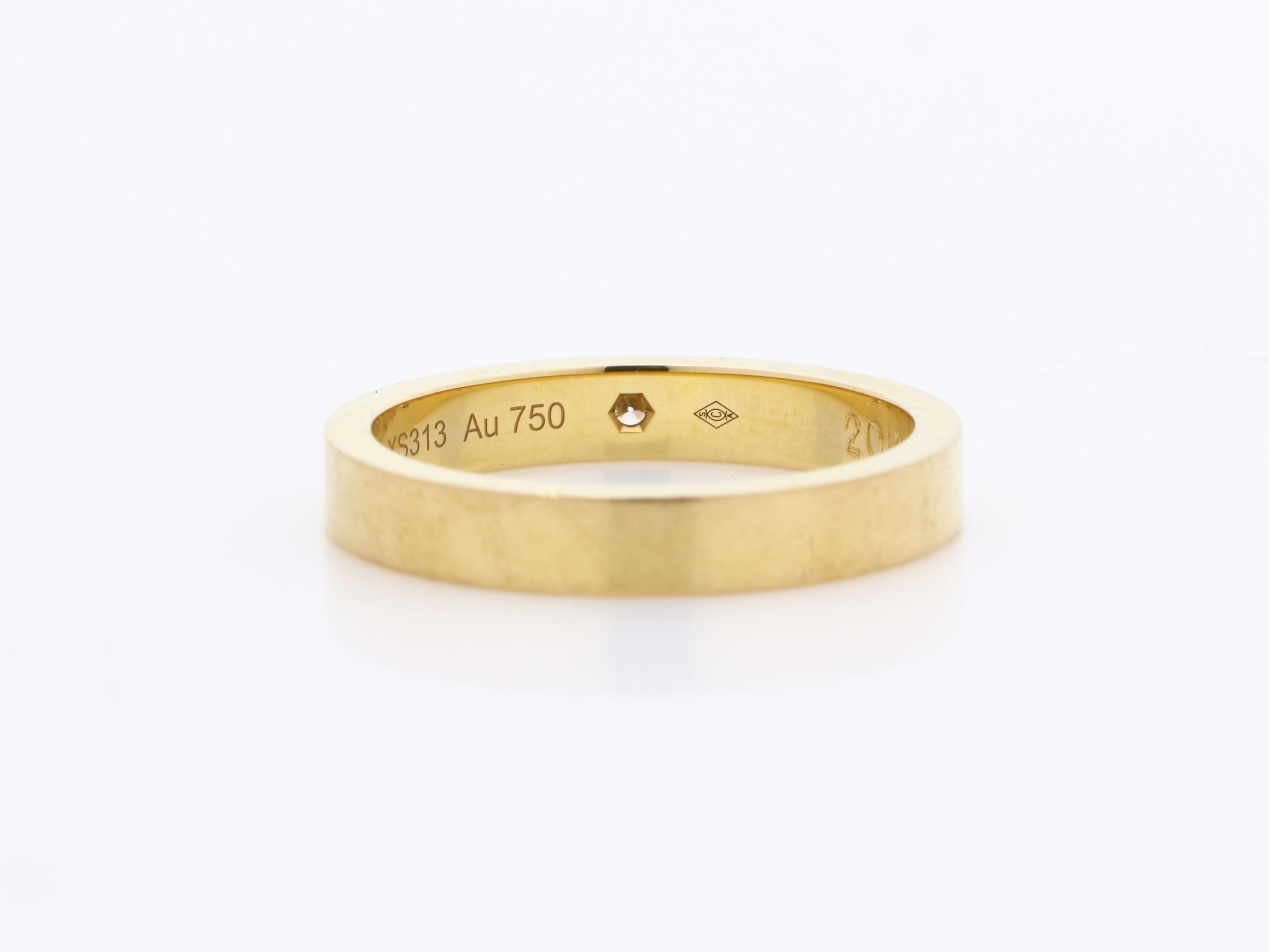 Engraved ring, 750 rose gold, diamond, 3.8g, size #51 — view 4