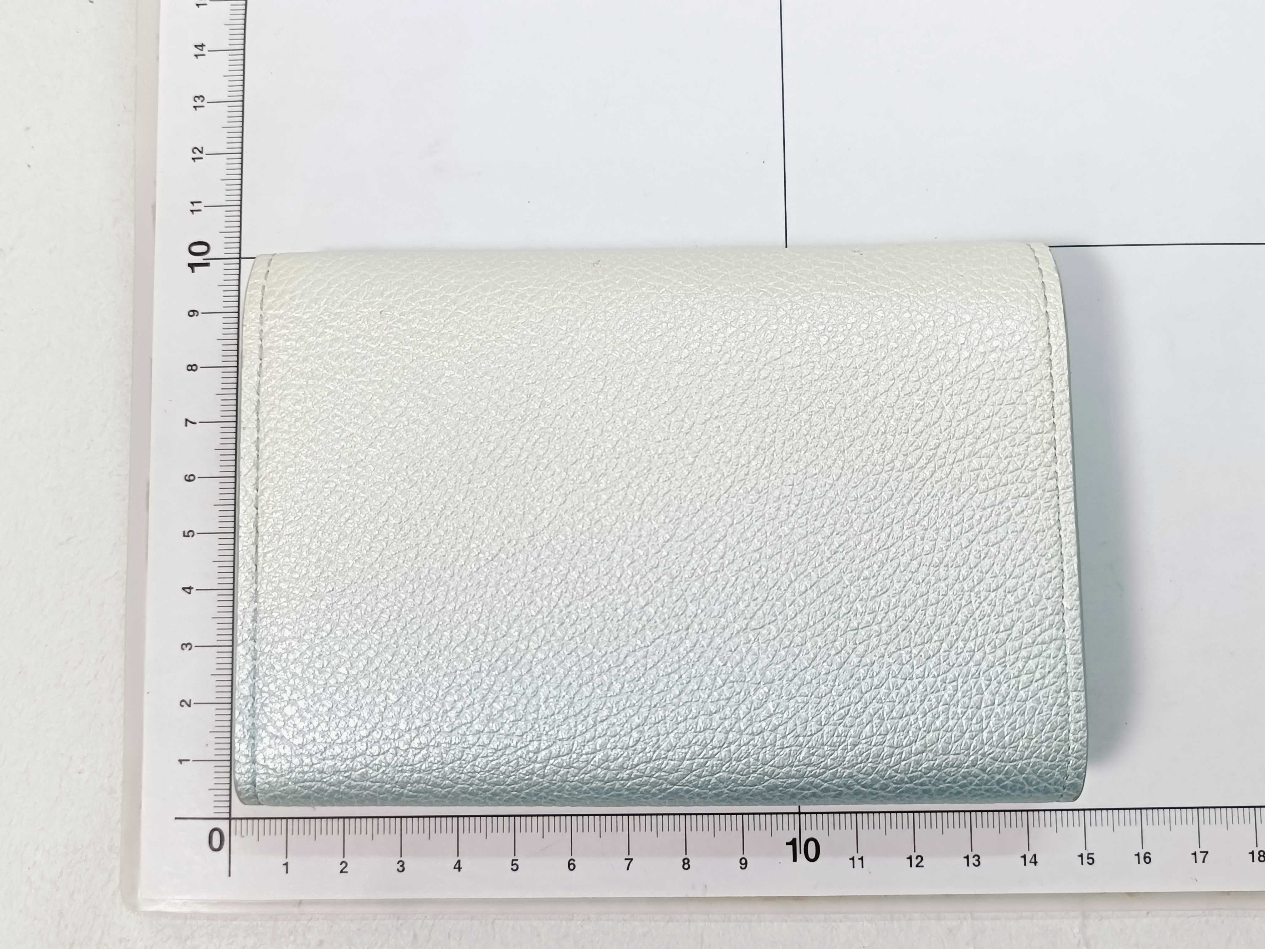 Limited Edition Taurillon Leather Portefeuille Capucines Blue Wallet with Name Engraving — view 2