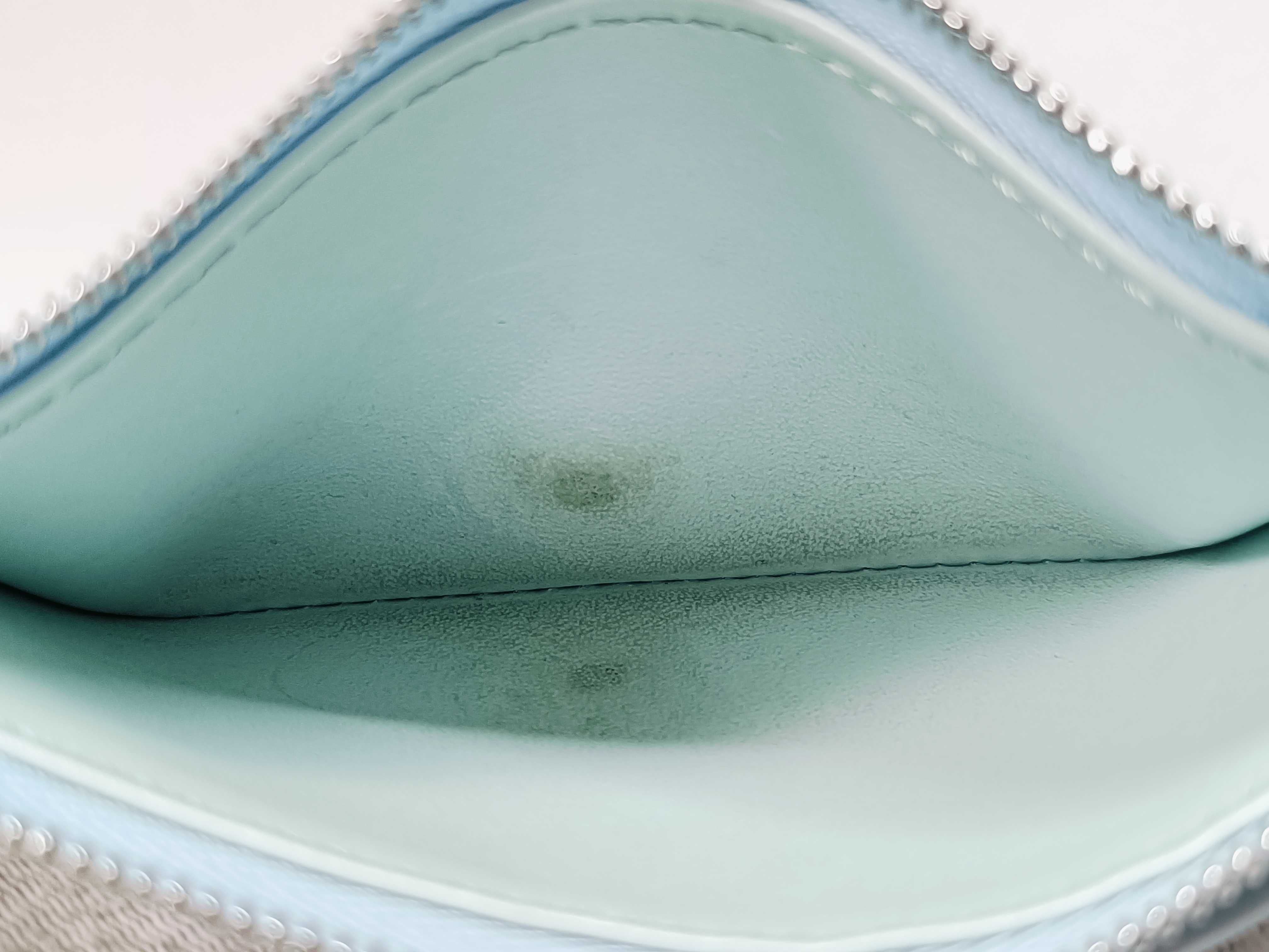 Limited Edition Taurillon Leather Portefeuille Capucines Blue Wallet with Name Engraving — view 12