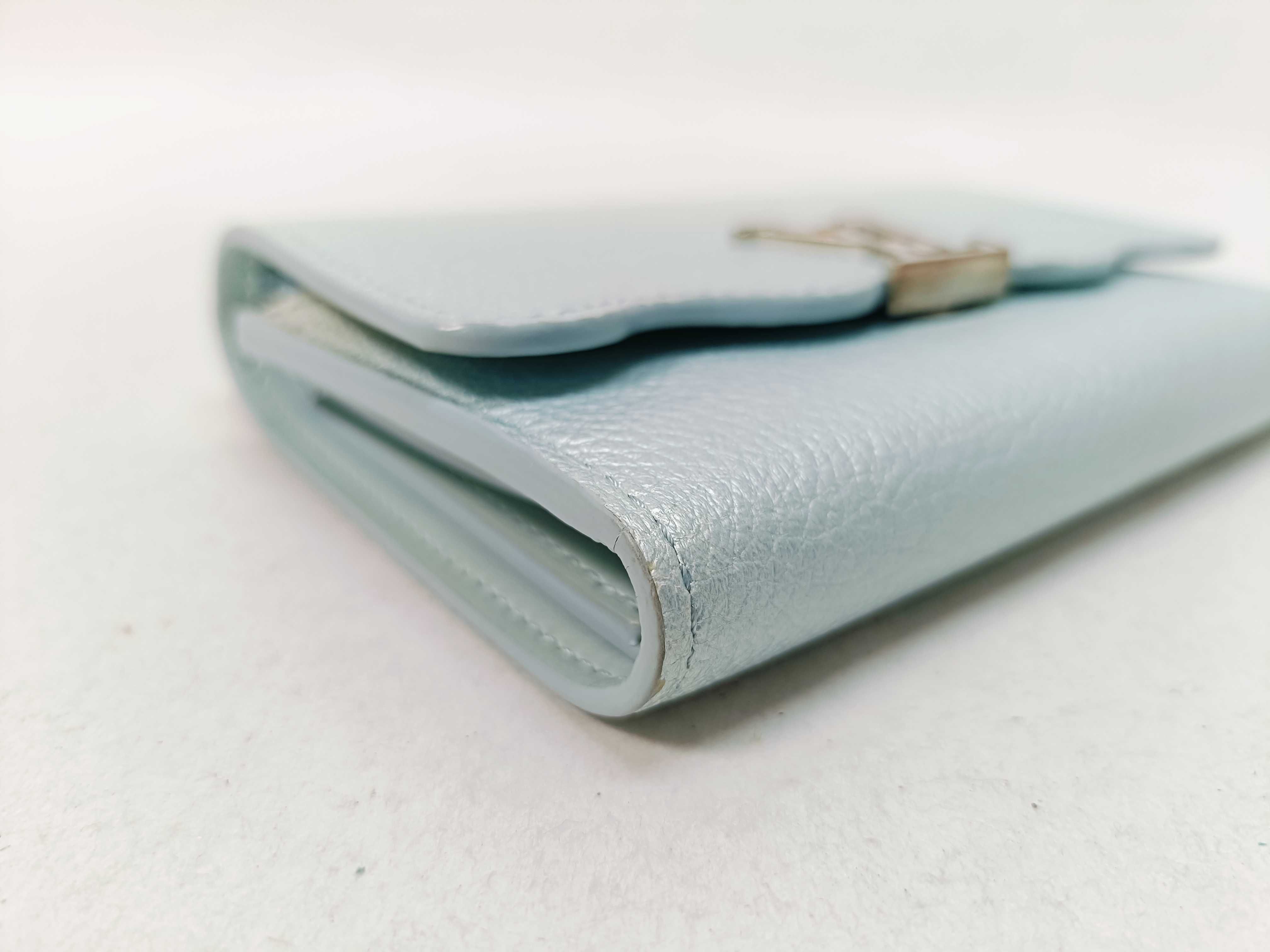 Limited Edition Taurillon Leather Portefeuille Capucines Blue Wallet with Name Engraving — view 4