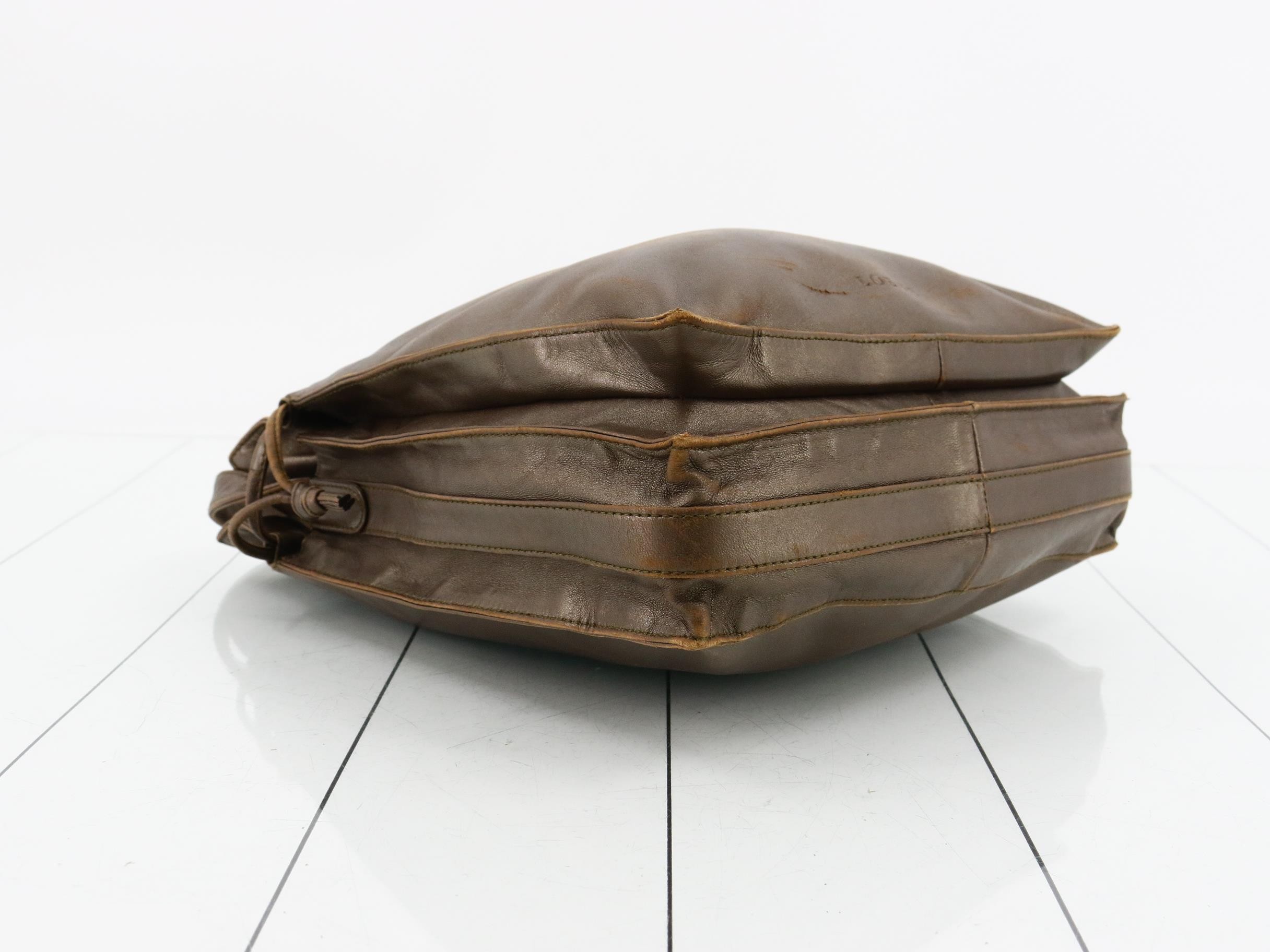 Leather shoulder bag, brown tones — view 5