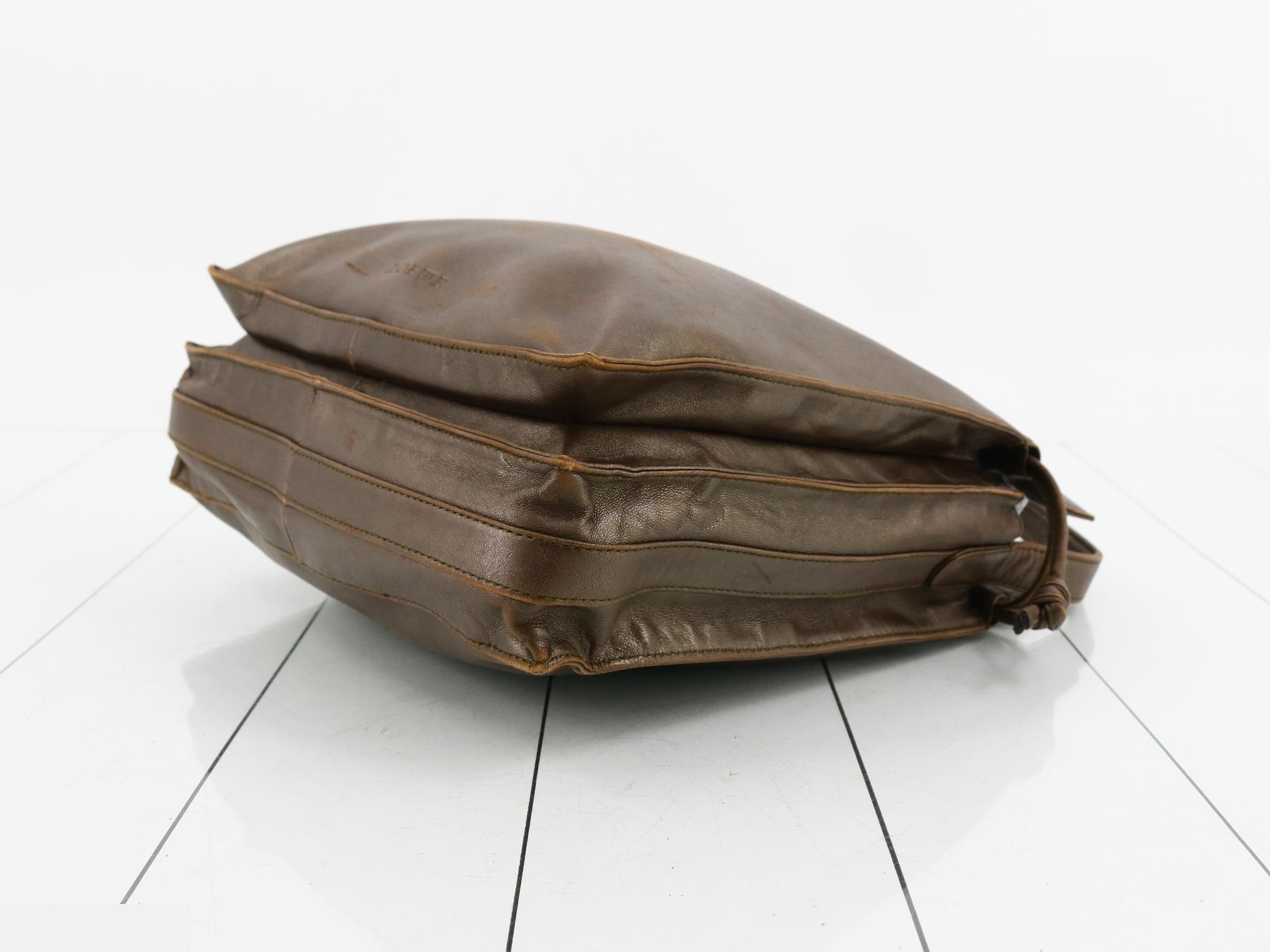 Leather shoulder bag, brown tones — view 6