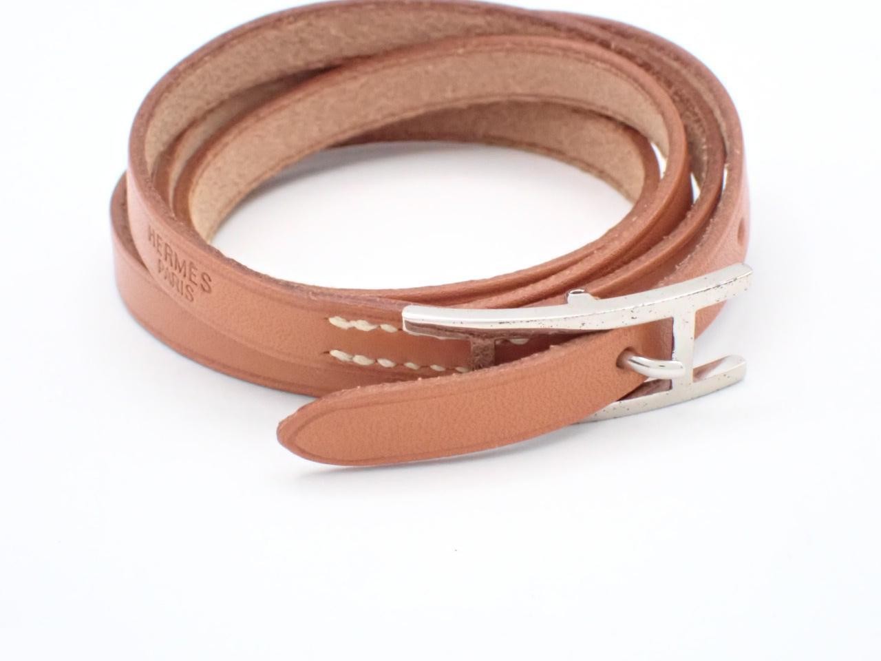 Leather bracelet, "Api 3," choker style, wrist circumference approximately 16cm. — view 3