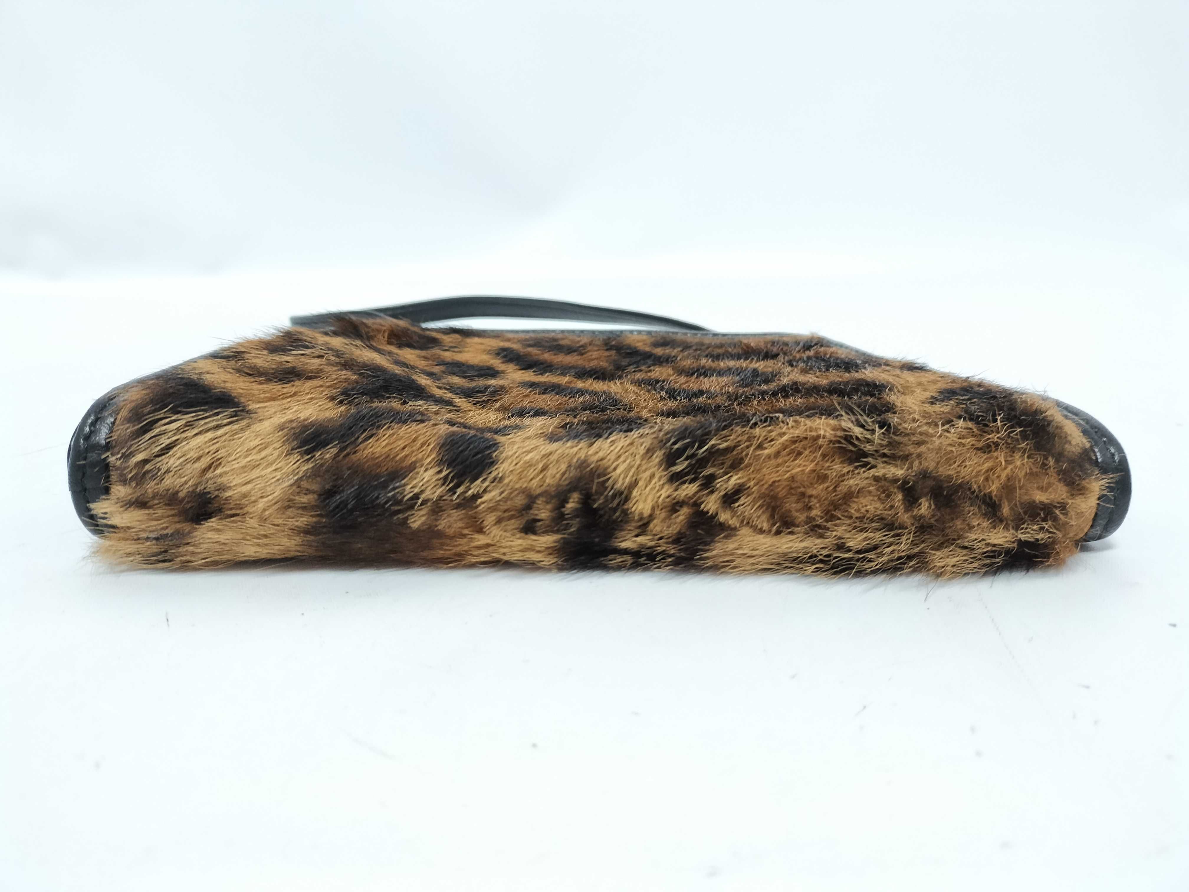 (Loewe) Calfskin Leopard Print Clasp Party Bag Handbag — view 6