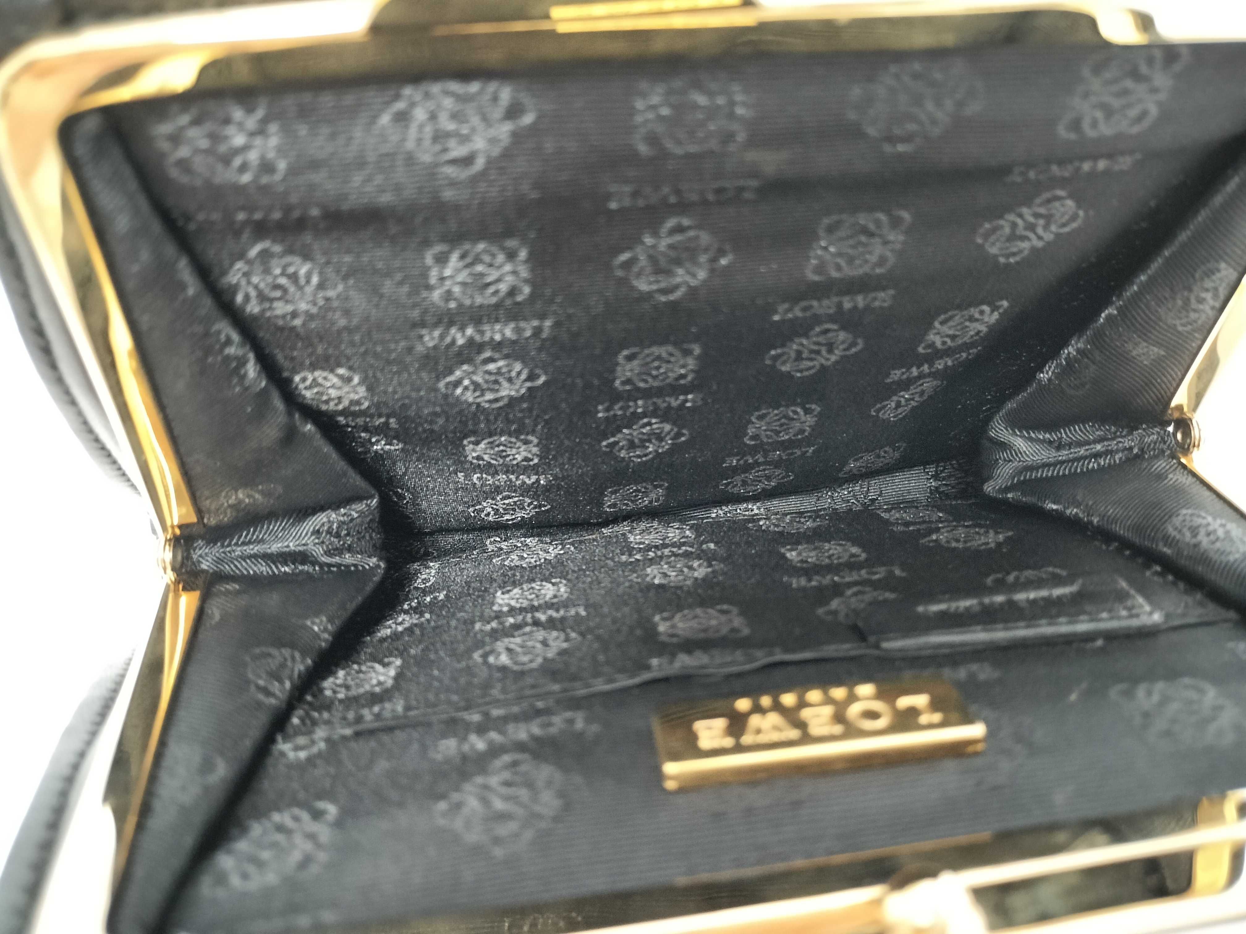 (Loewe) Calfskin Leopard Print Clasp Party Bag Handbag — view 8