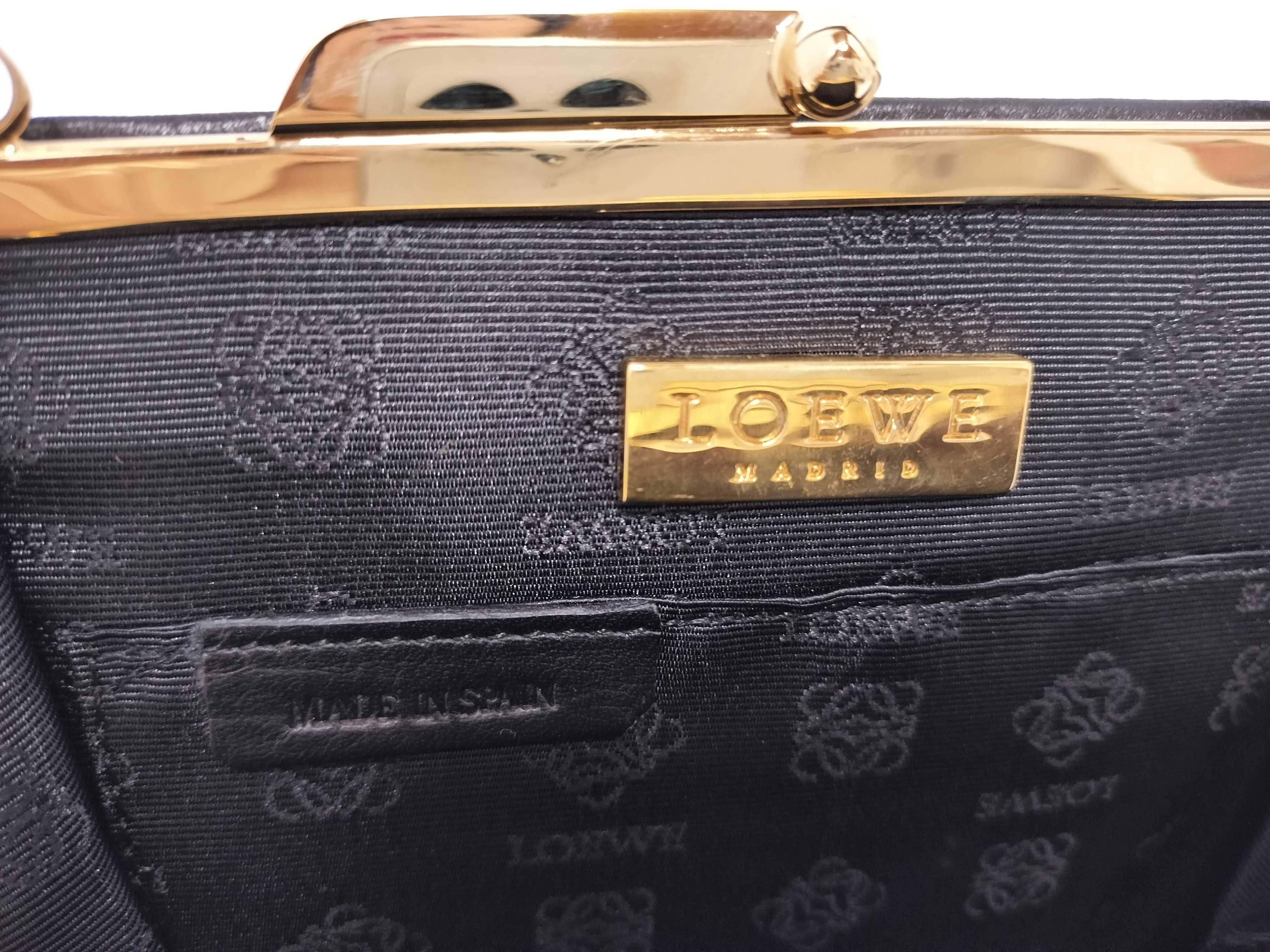 (Loewe) Calfskin Leopard Print Clasp Party Bag Handbag — view 9
