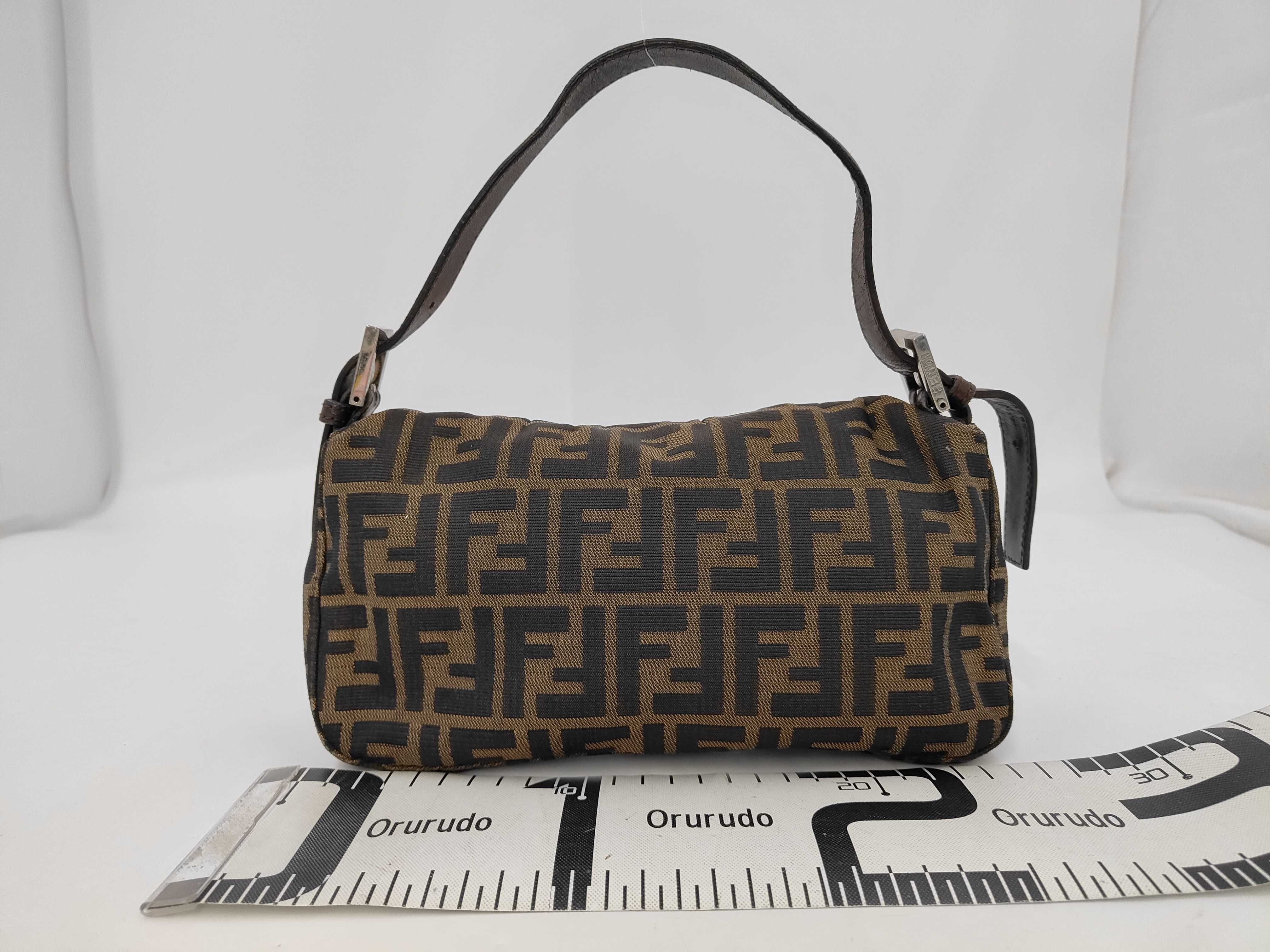 Shoulder Bag, Zucca Pattern, Mamma Bucket, Fendi Canvas, Brown Bag — view 2