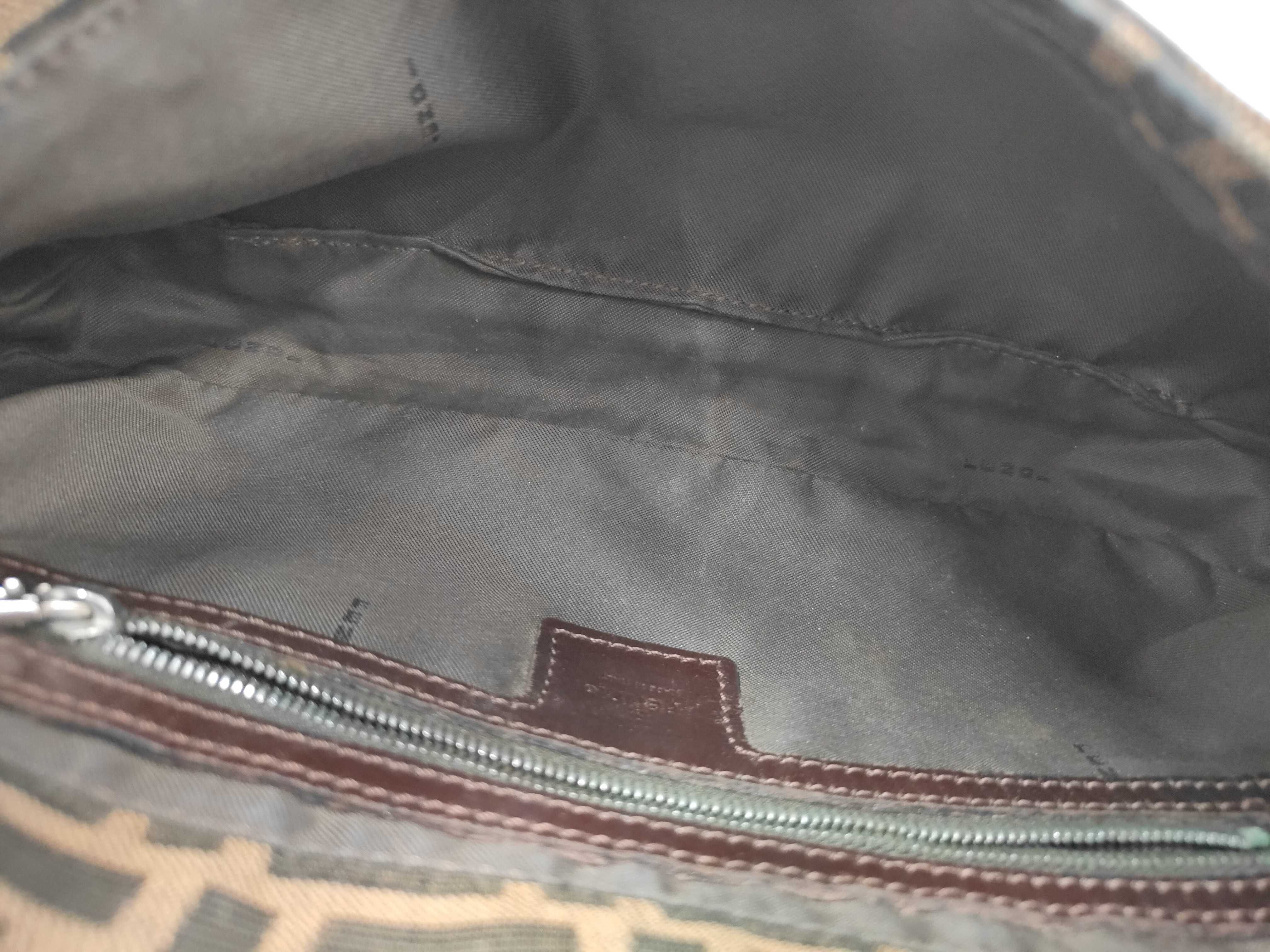 Shoulder Bag, Zucca Pattern, Mamma Bucket, Fendi Canvas, Brown Bag — view 11