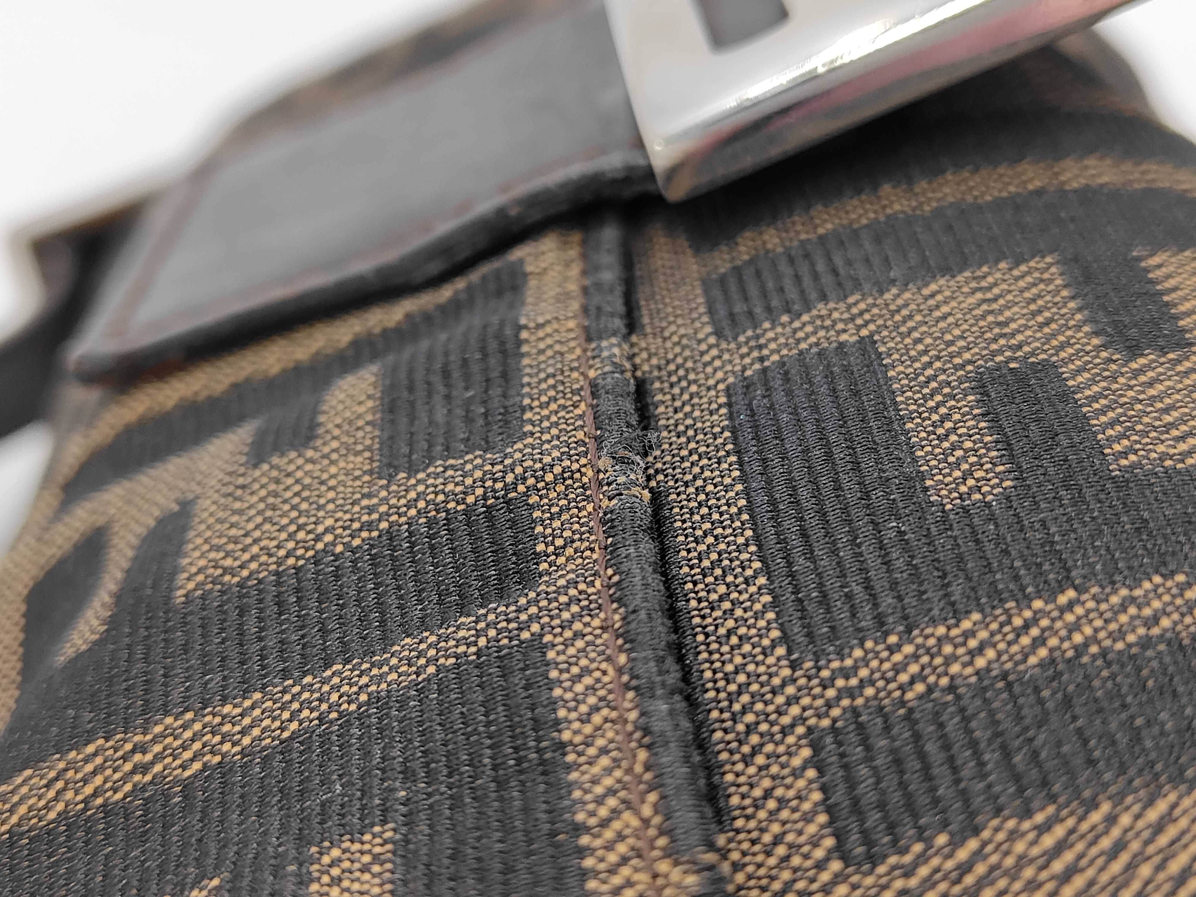 Shoulder Bag, Zucca Pattern, Mamma Bucket, Fendi Canvas, Brown Bag — view 8