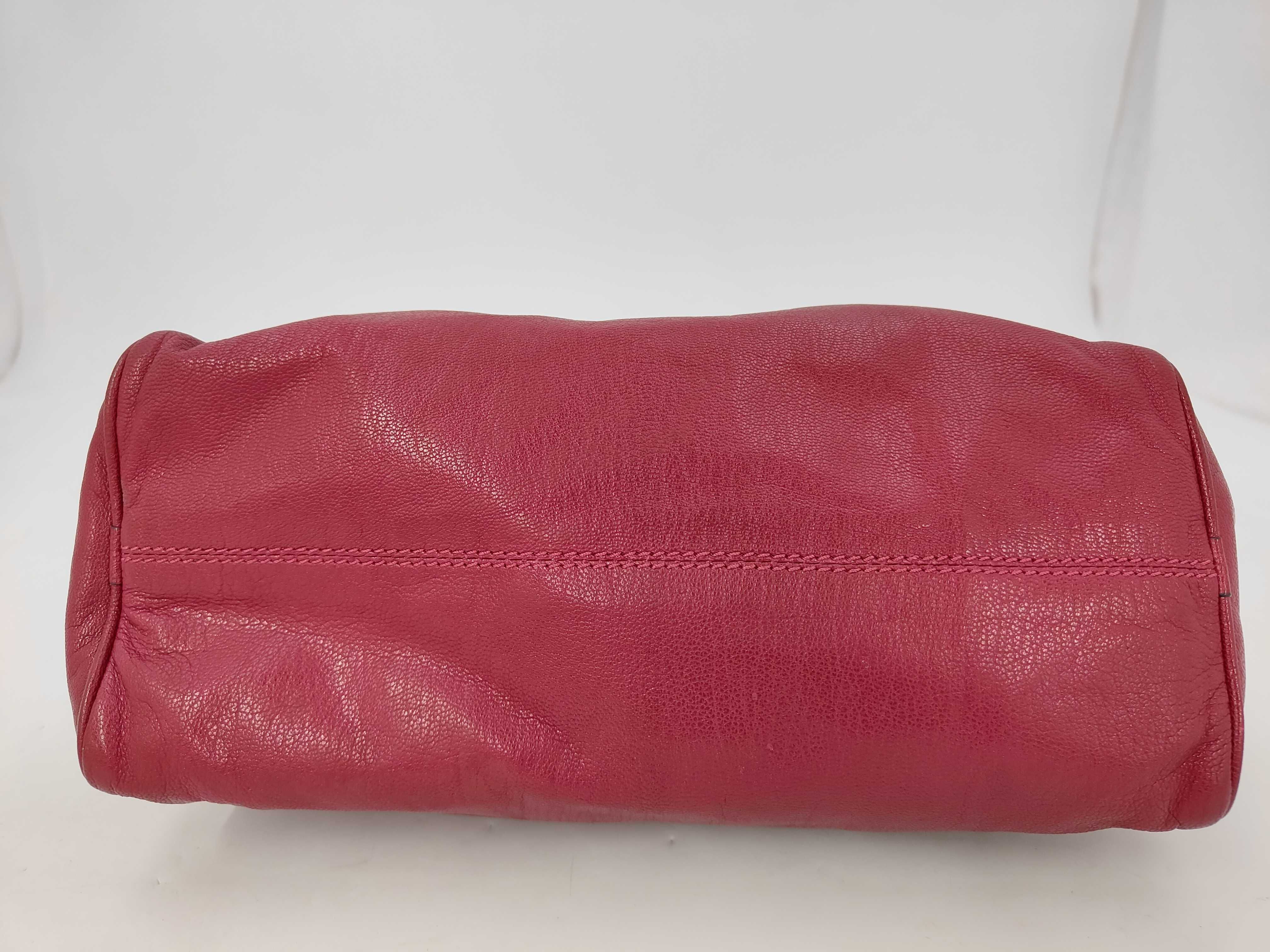 Loewe 2-way bag, leather, magenta handbag — view 6