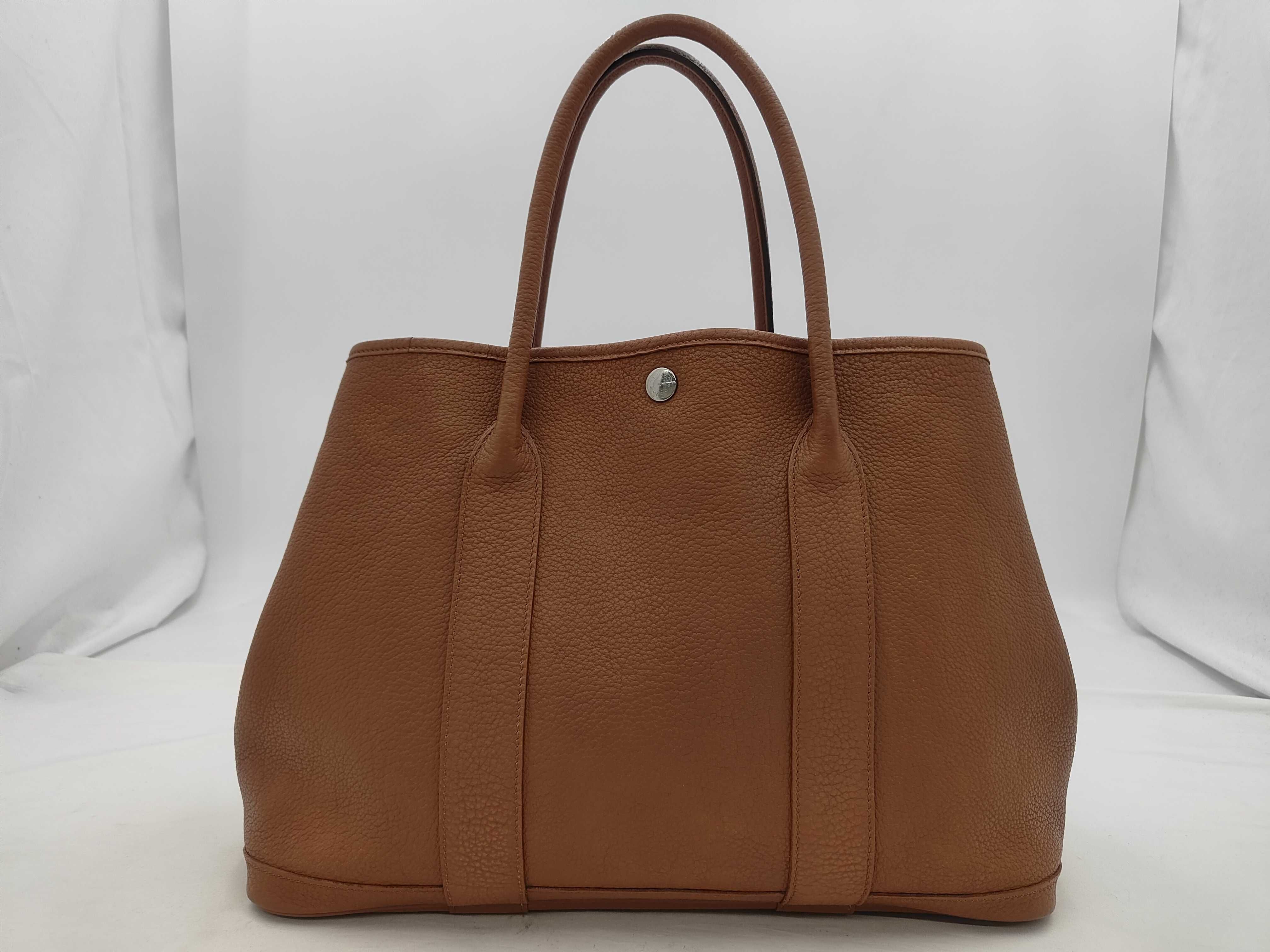 Garden Party Negonda L Brown Silver Hardware Tote Bag