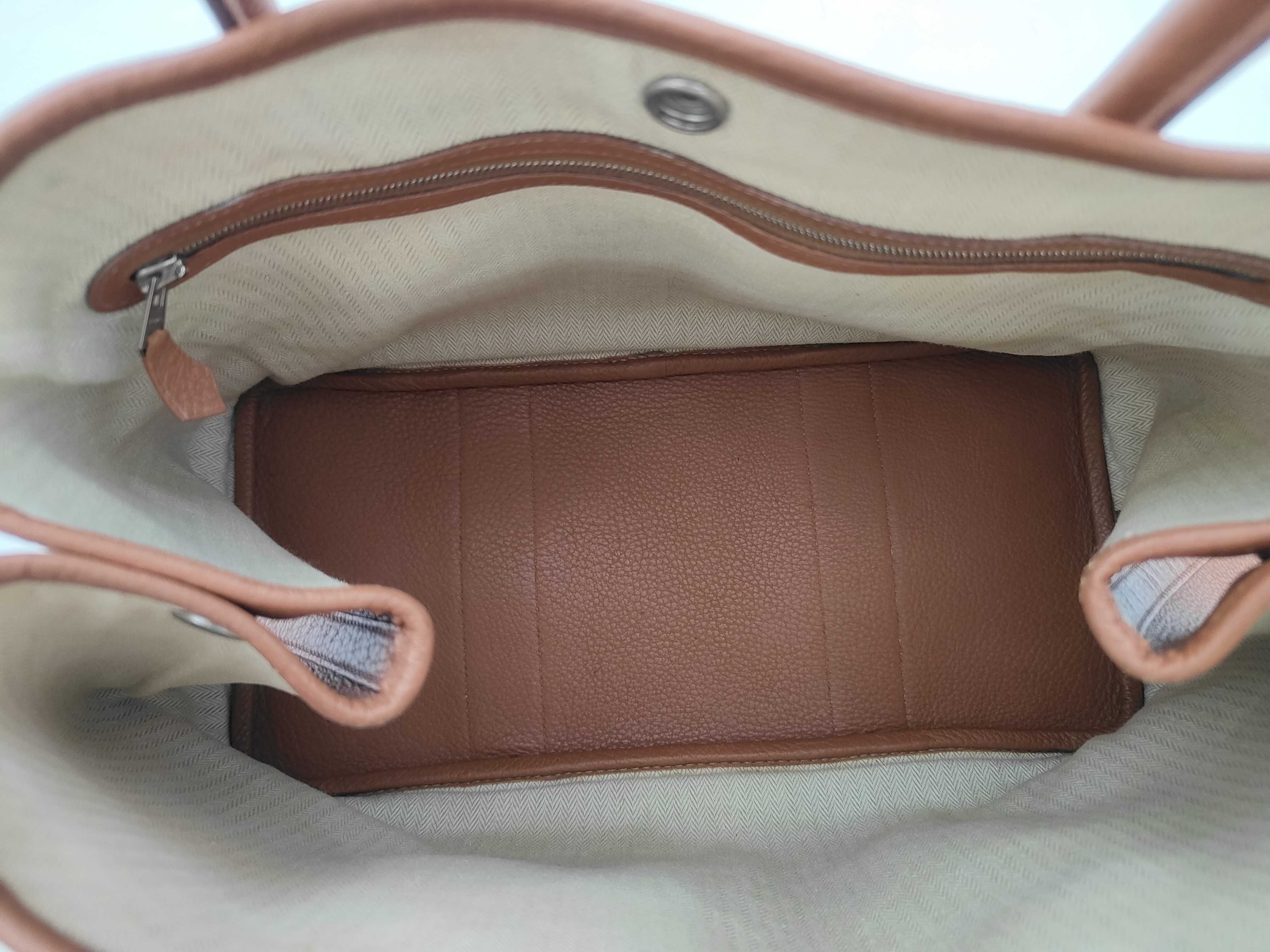 Garden Party Negonda L Brown Silver Hardware Tote Bag — view 8