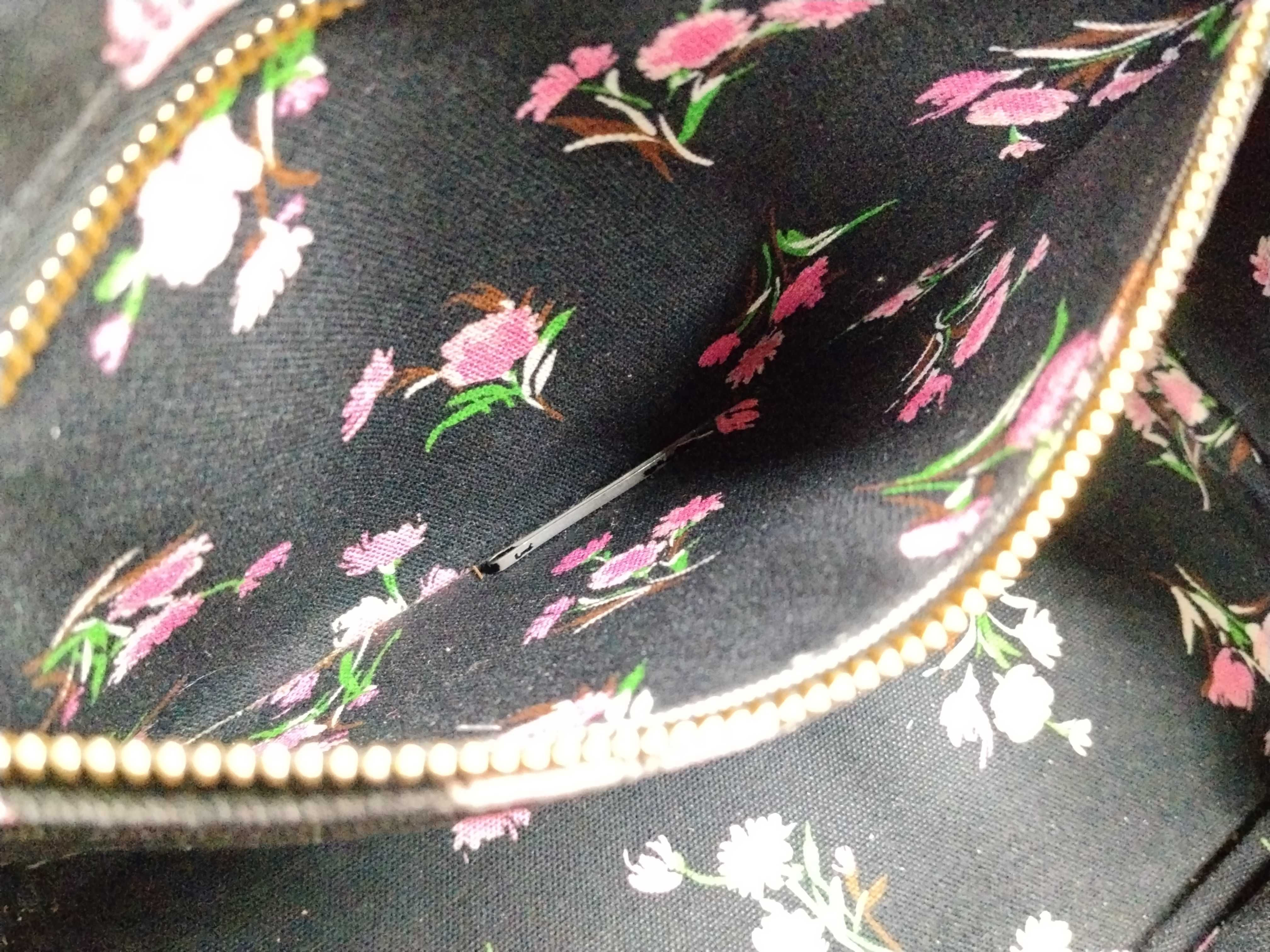 Black and Pink Floral Tote Bag — view 11