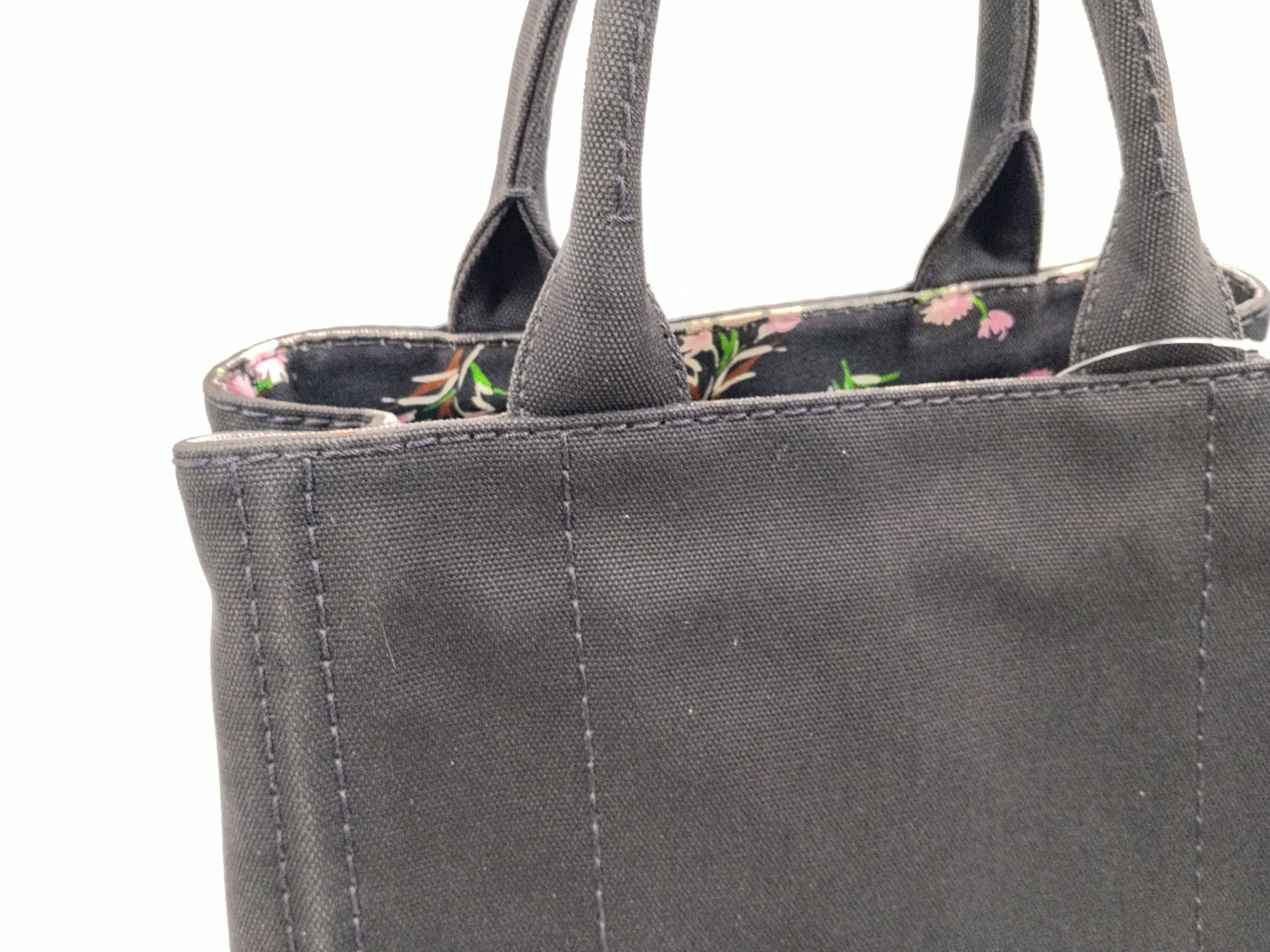 Black and Pink Floral Tote Bag — view 3