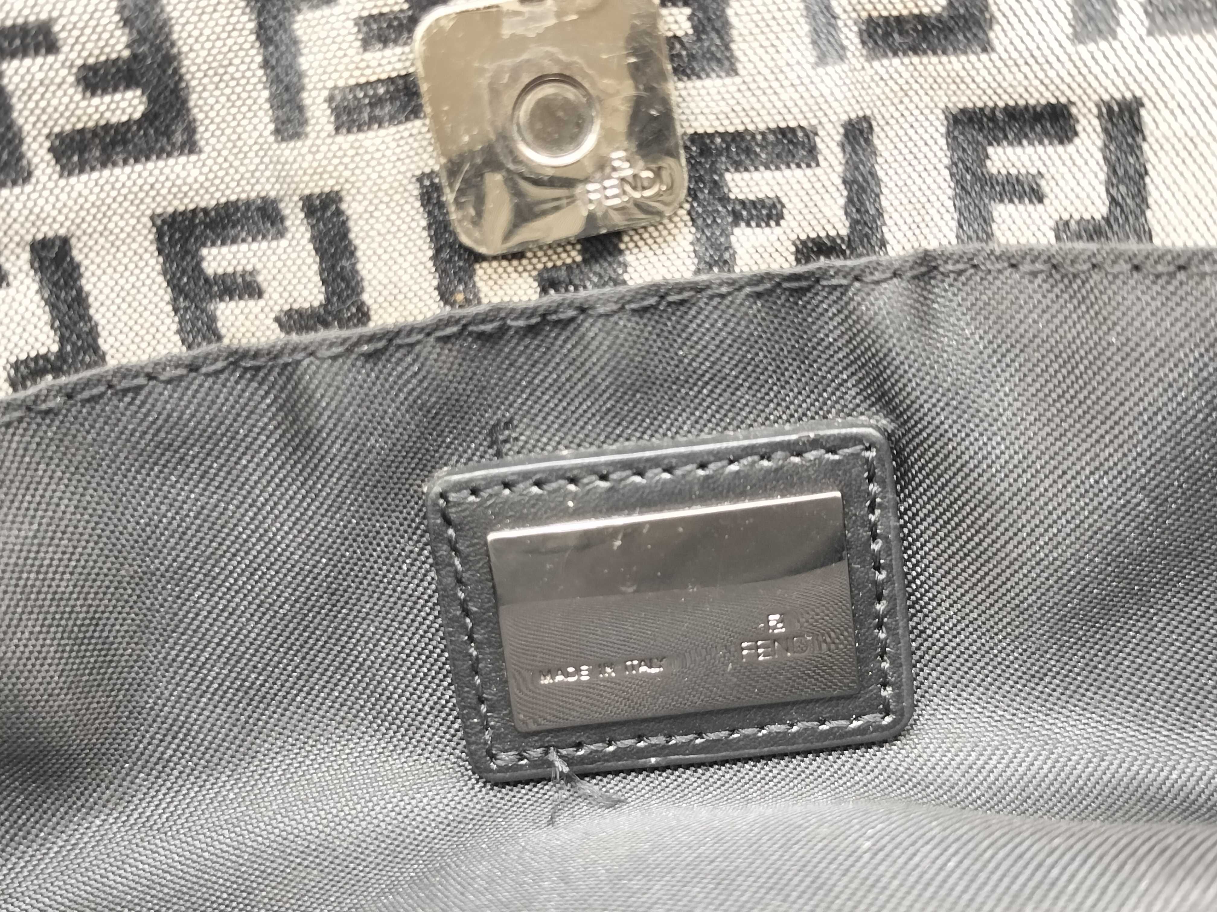 Zucca Pattern Handbag, Zucca Canvas/Leather, Gray Handbag — view 12