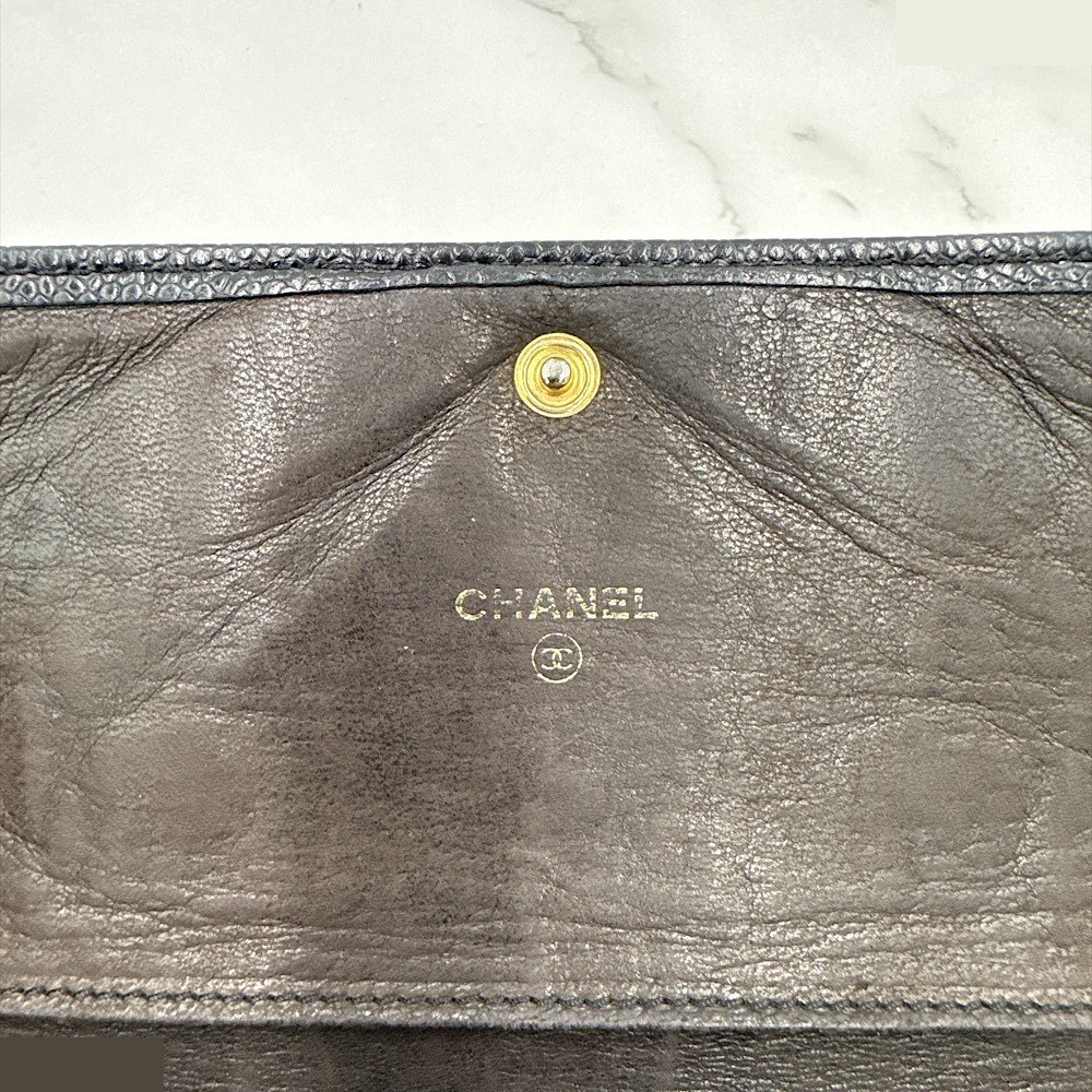 Caviar leather (bag) and wallet, long wallet, black — view 7