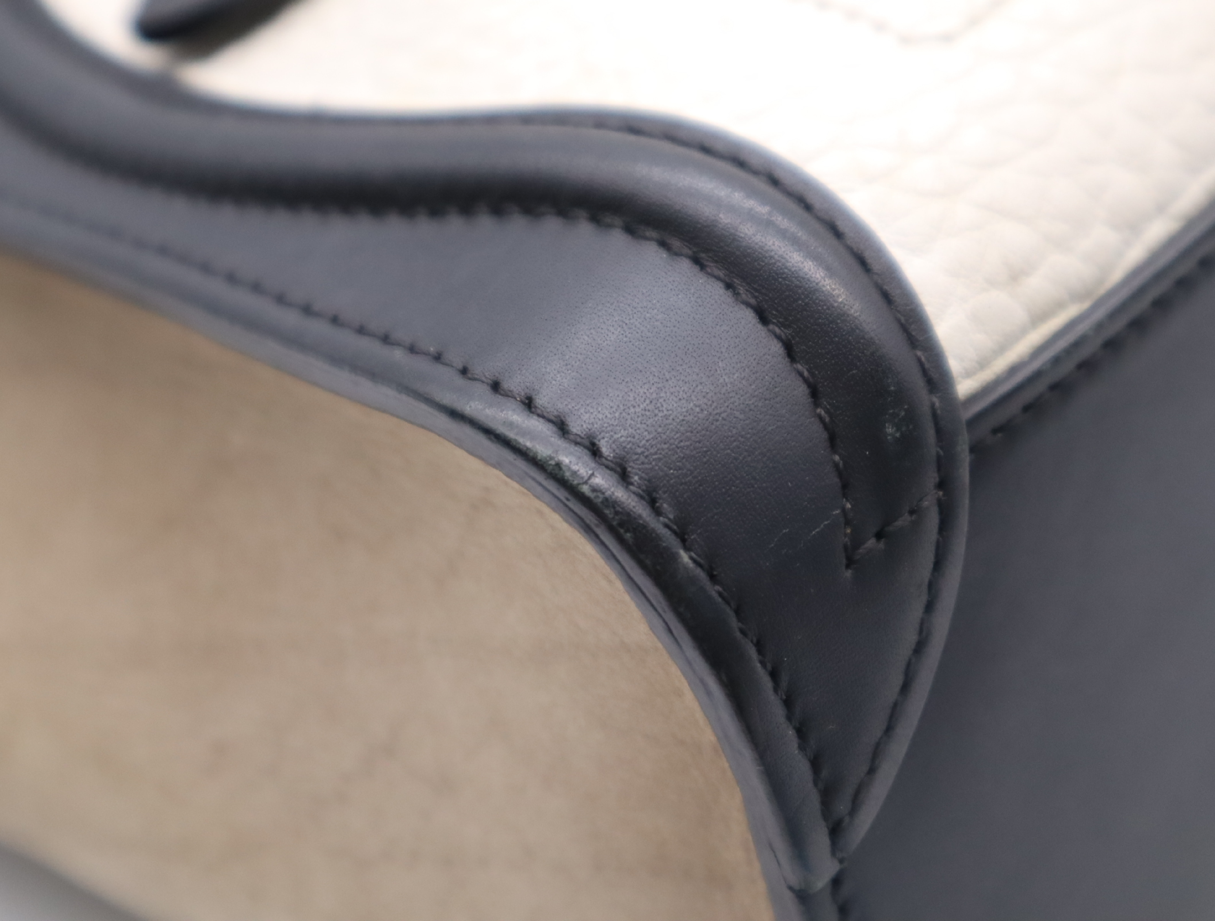 Leather x Suede Luggage Nano 2-Way Handbag, Multicolor, with Shoulder Strap — view 6