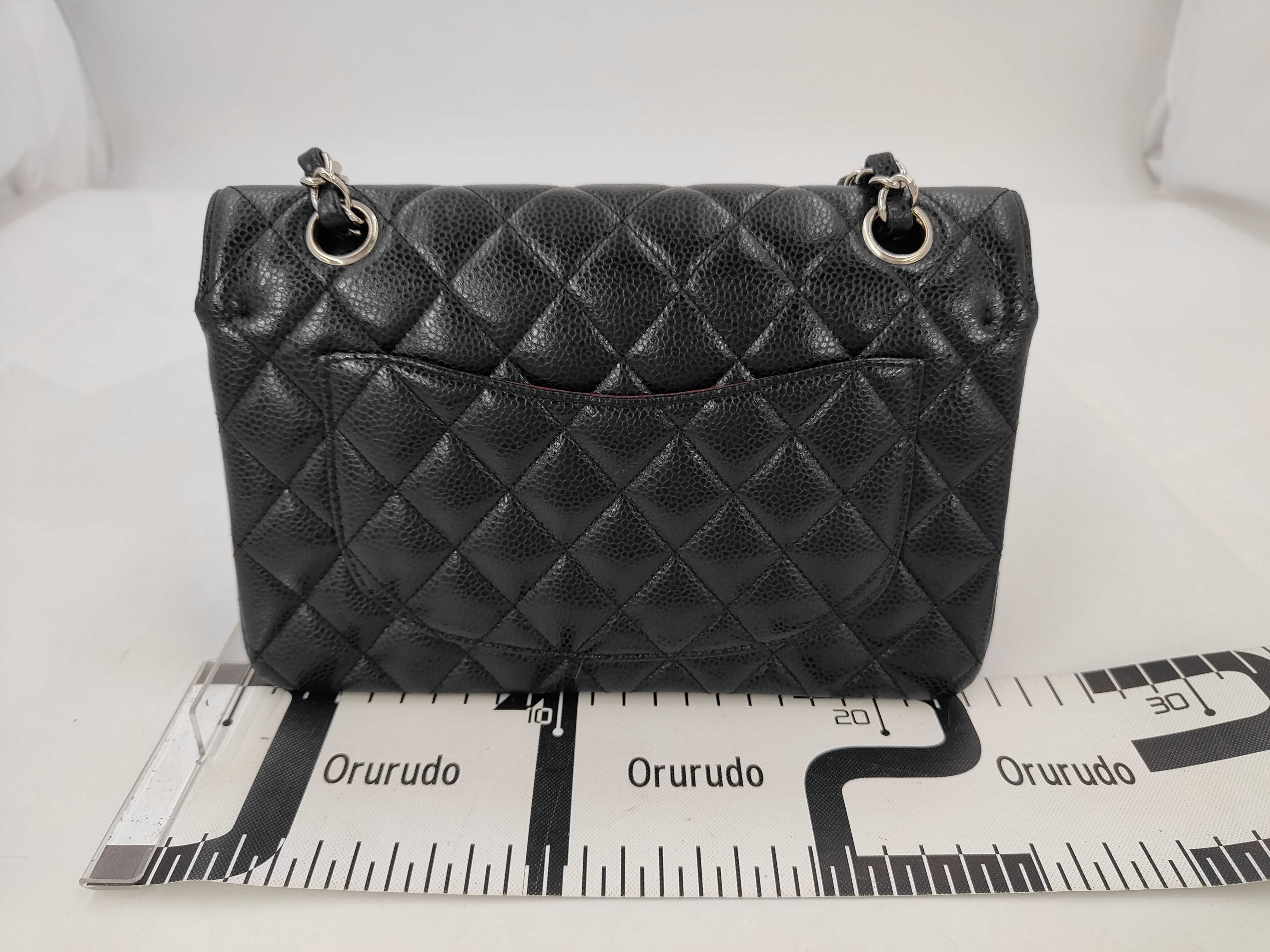 W-Flap 23 Chain Shoulder Bag, Matelassé Caviar Leather, Black, SS Shoulder Bag — view 2