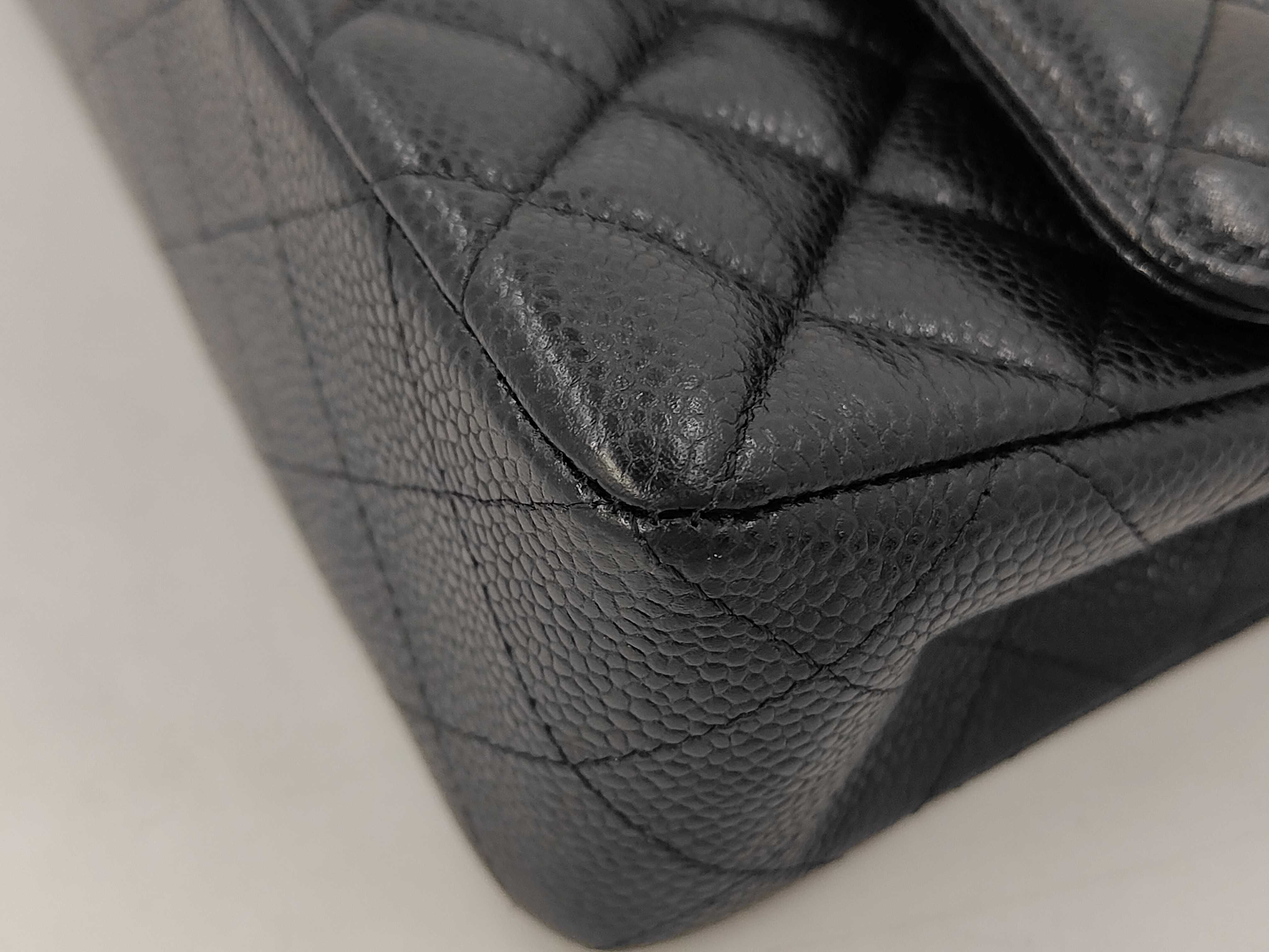 W-Flap 23 Chain Shoulder Bag, Matelassé Caviar Leather, Black, SS Shoulder Bag — view 4