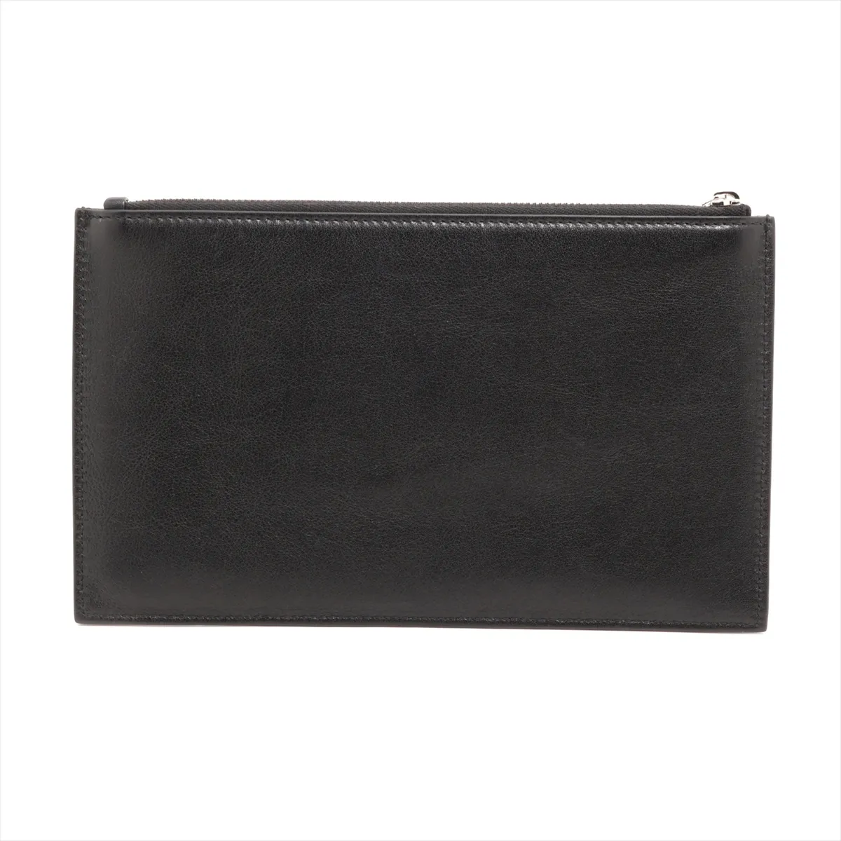 small pouch leather pouch black 875600 with metal tag — view 2