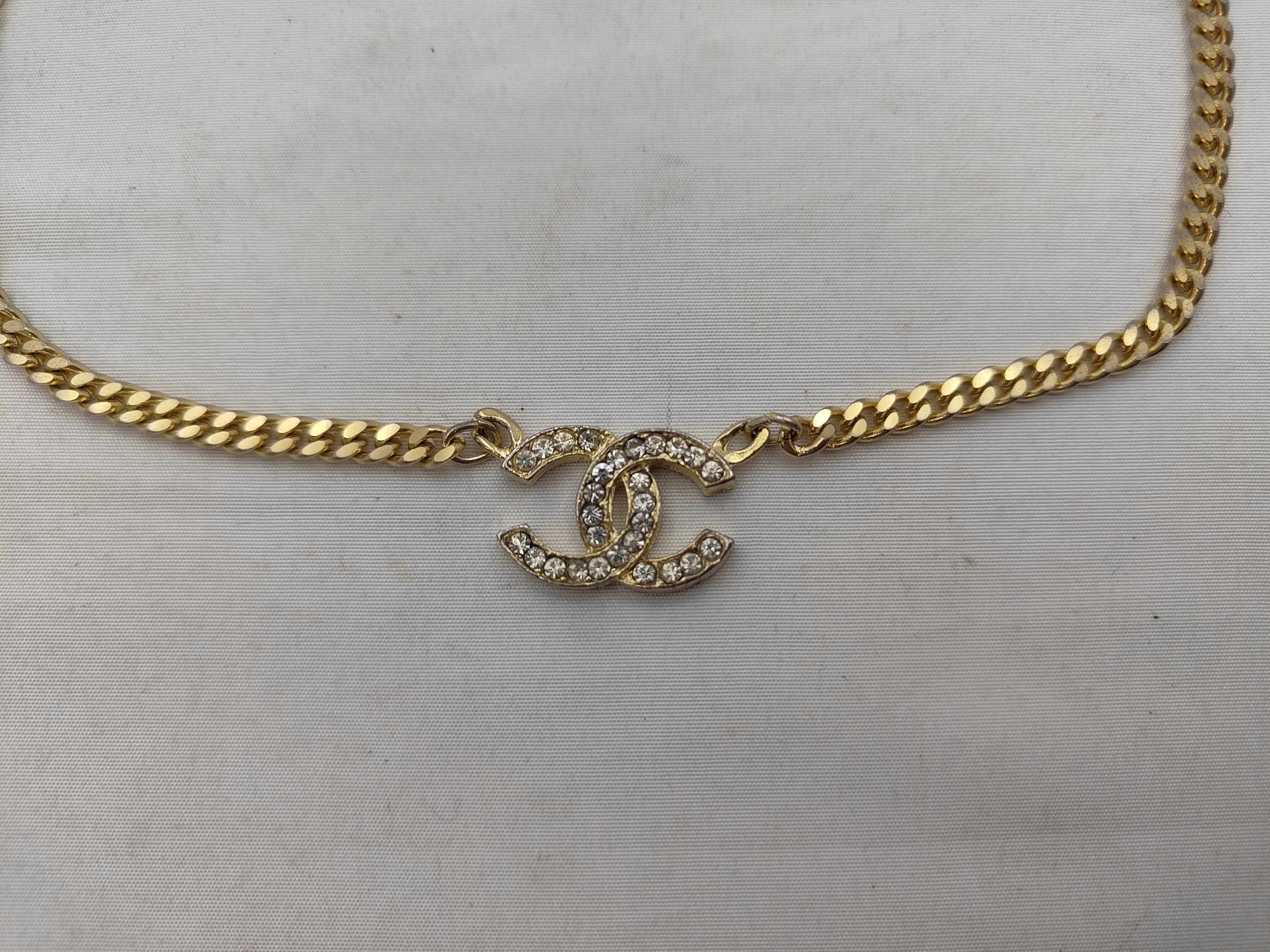 necklace 3312 Coco Mark rhinestone gold necklace