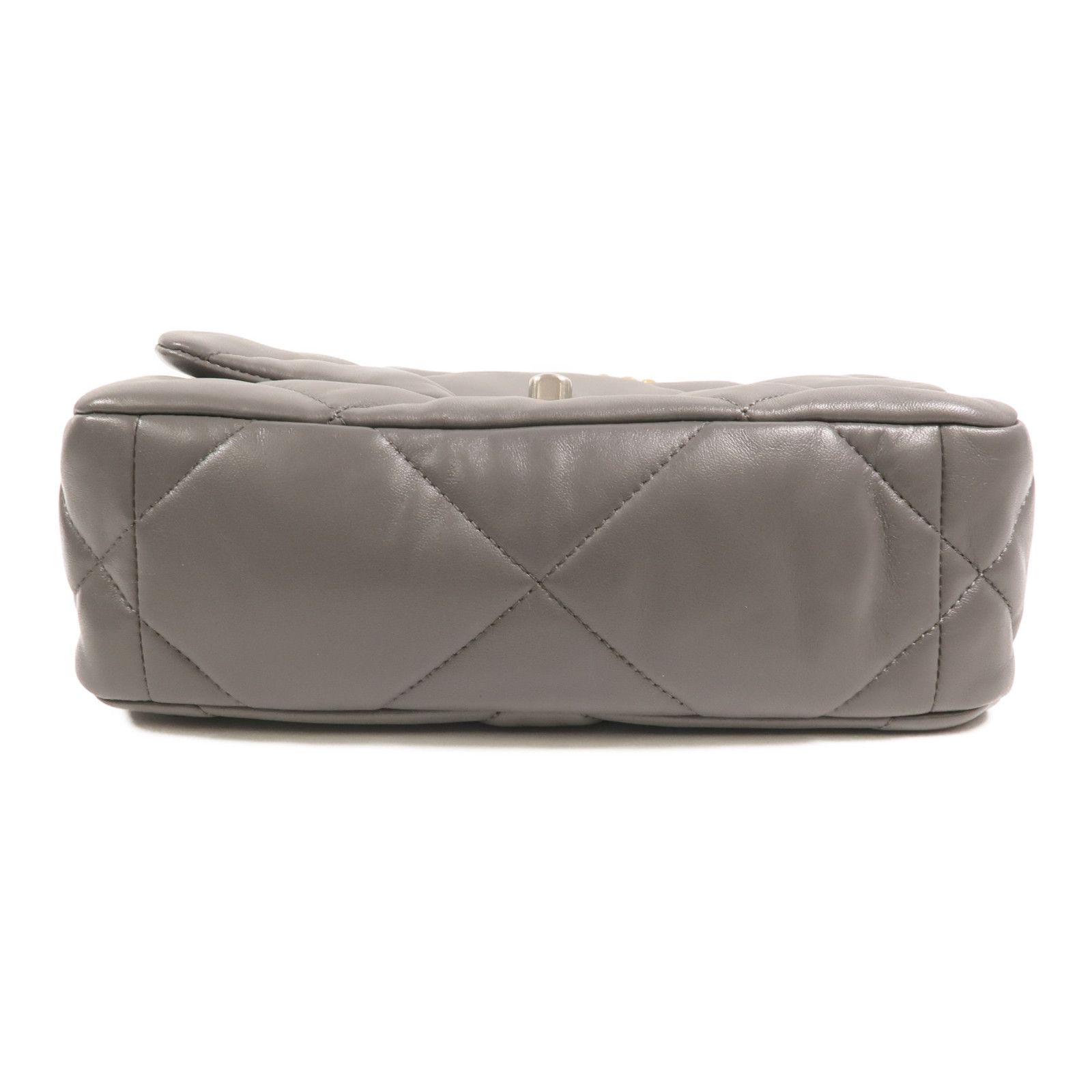 Gray Grey Sheepskin C 19 Small Hand-turned Shoulder And Back Bag 2way Shoulder Bag Lambskin (sheep Leather — view 4
