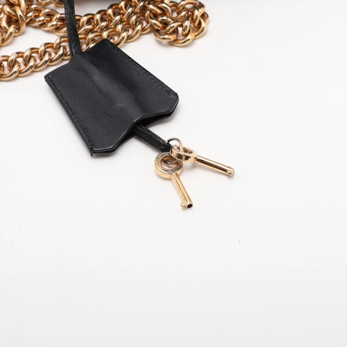 Guccissima Padlock Leather Chain Shoulder Bag, Black, 409487 — view 9