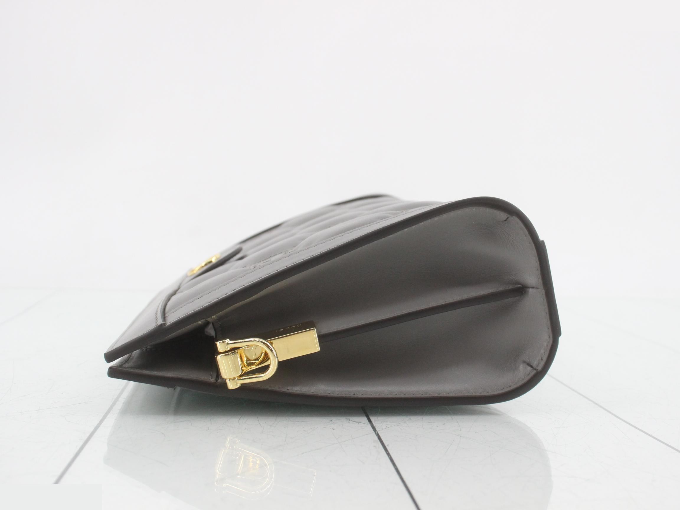 Unused GG Matelassé leather chain shoulder bag, gray — view 4