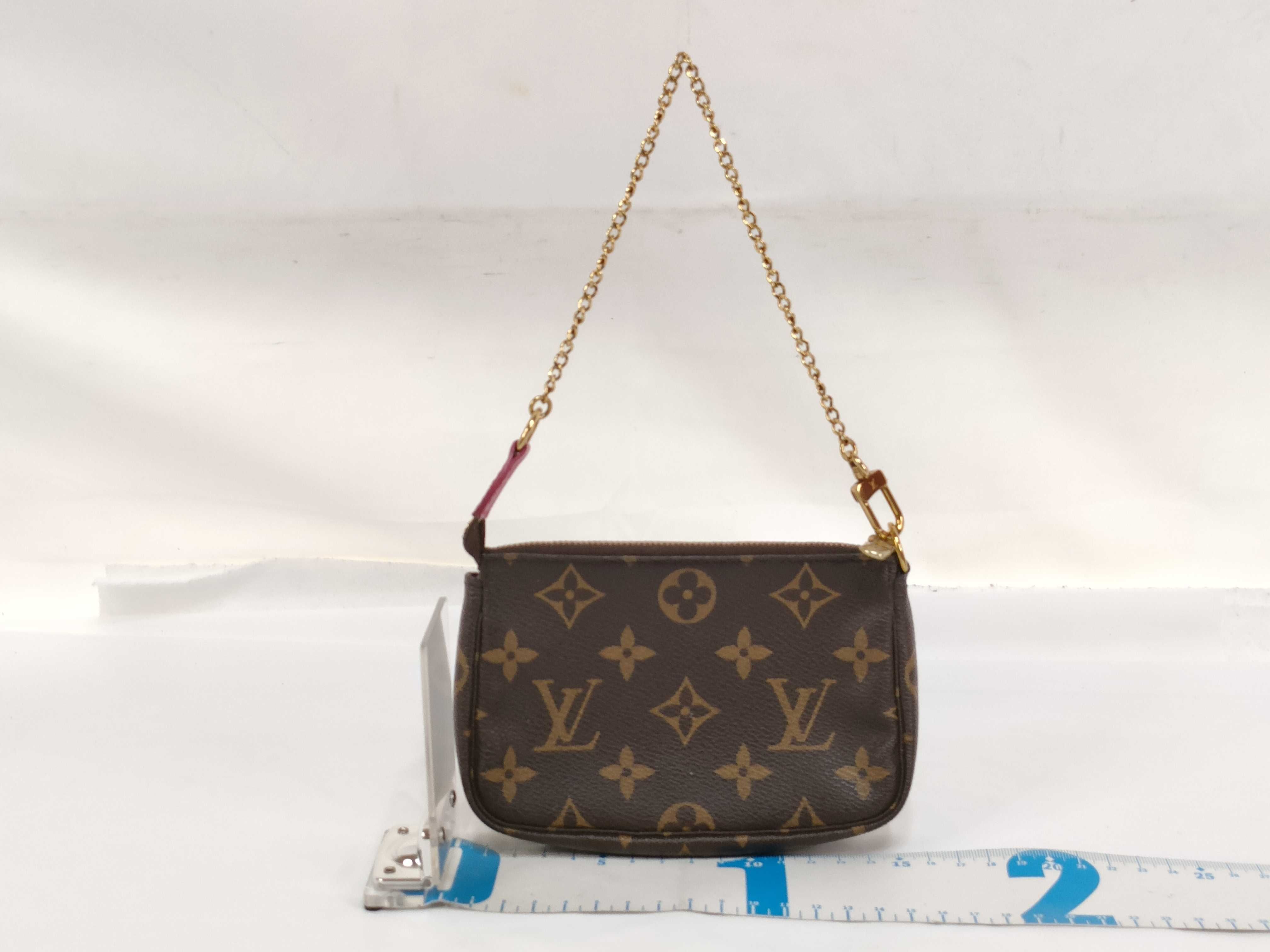 Monogram Louis Vuitton M62087 Monogram Mini Pochette Accessory Gold Hardware Giraffe Pouch — view 2
