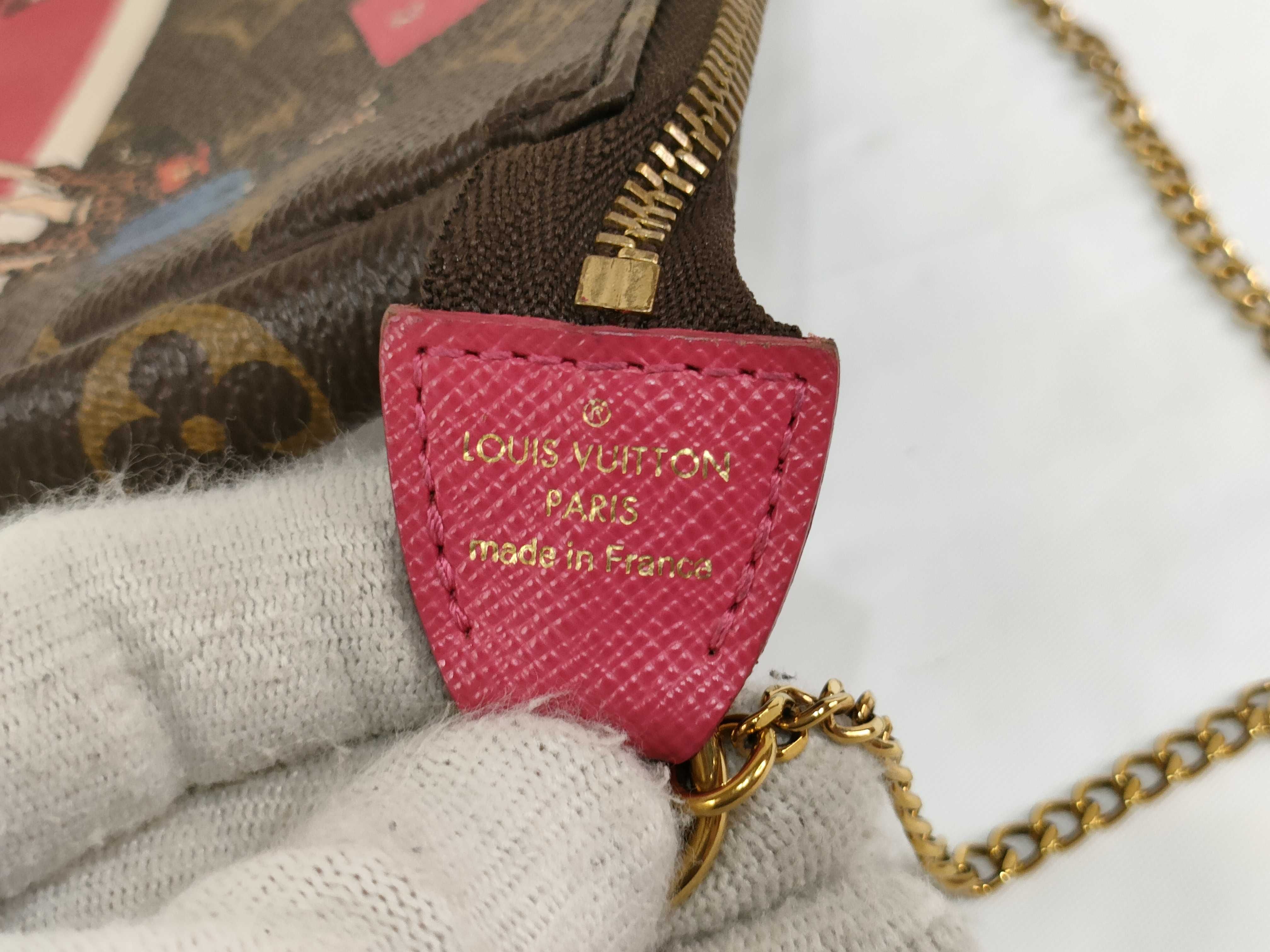 Monogram Louis Vuitton M62087 Monogram Mini Pochette Accessory Gold Hardware Giraffe Pouch — view 5