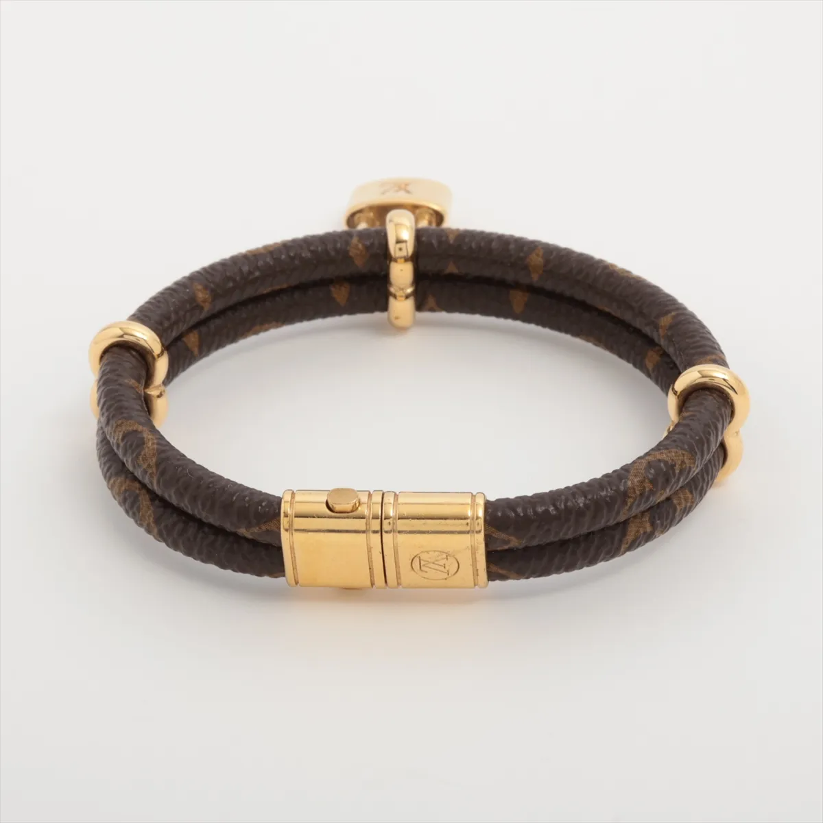 M6640 Bracelet Keep It Twice Bracelet GP×PVC Brown — view 2