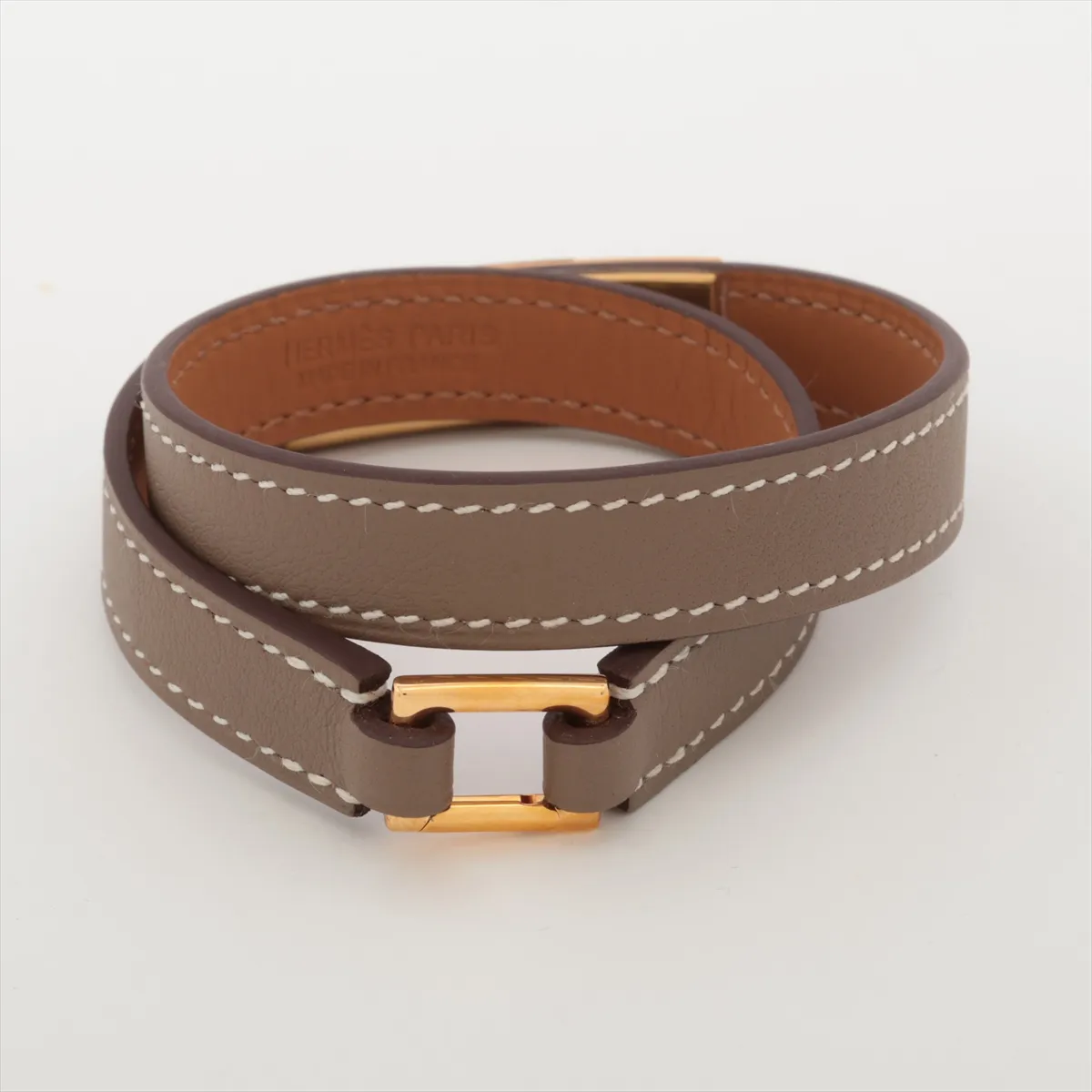 Rival Double Tour A stamp: 2019 Bracelet S Leather Etoupe — view 2