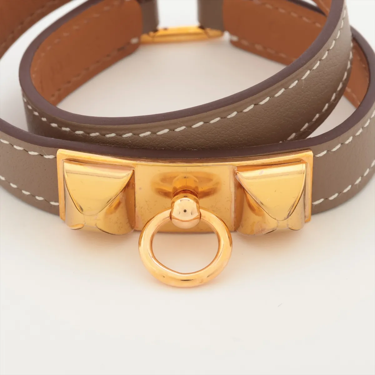 Rival Double Tour A stamp: 2019 Bracelet S Leather Etoupe — view 3