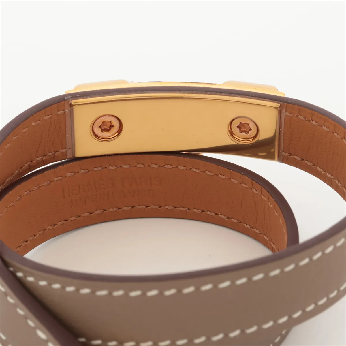 Rival Double Tour A stamp: 2019 Bracelet S Leather Etoupe — view 4