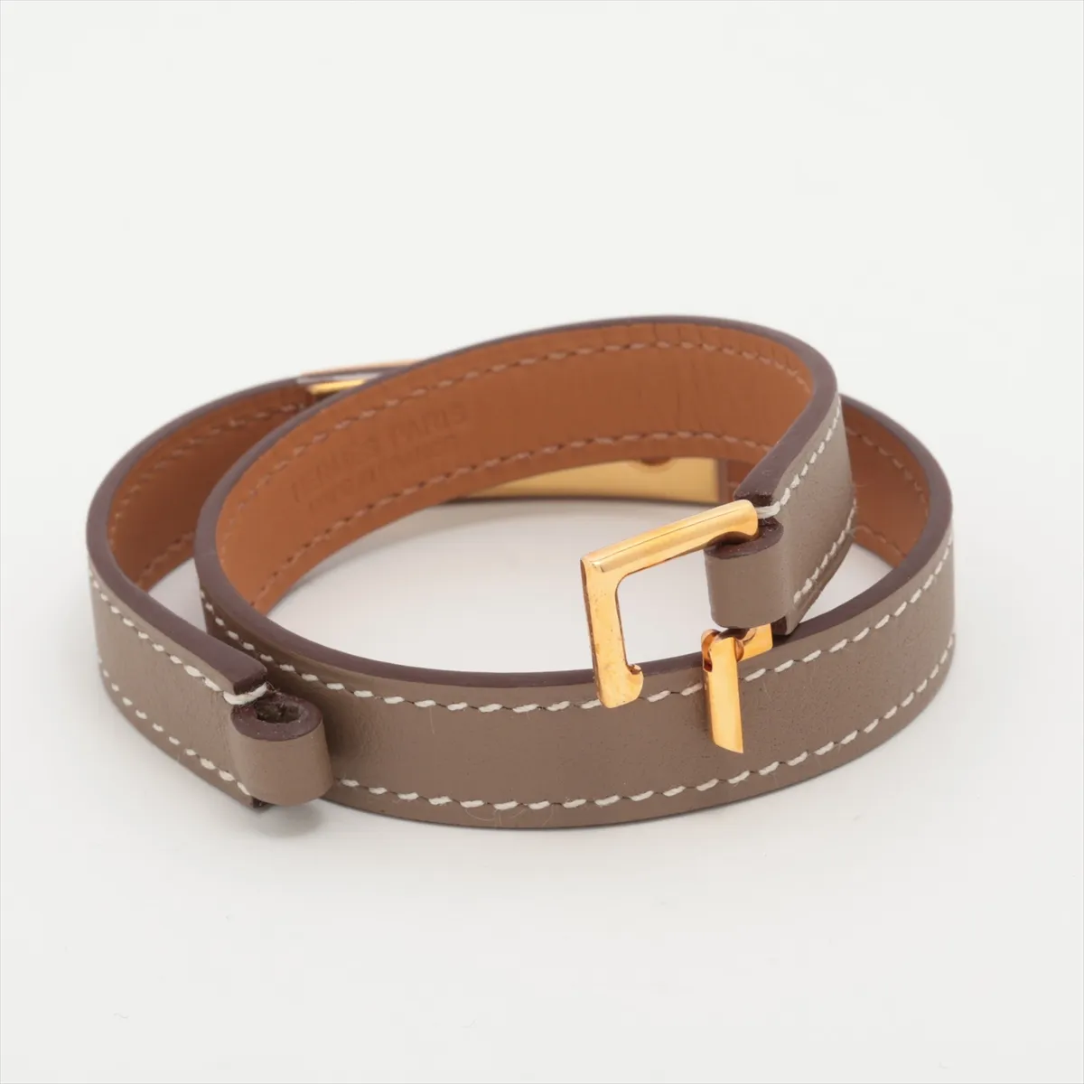 Rival Double Tour A stamp: 2019 Bracelet S Leather Etoupe — view 5