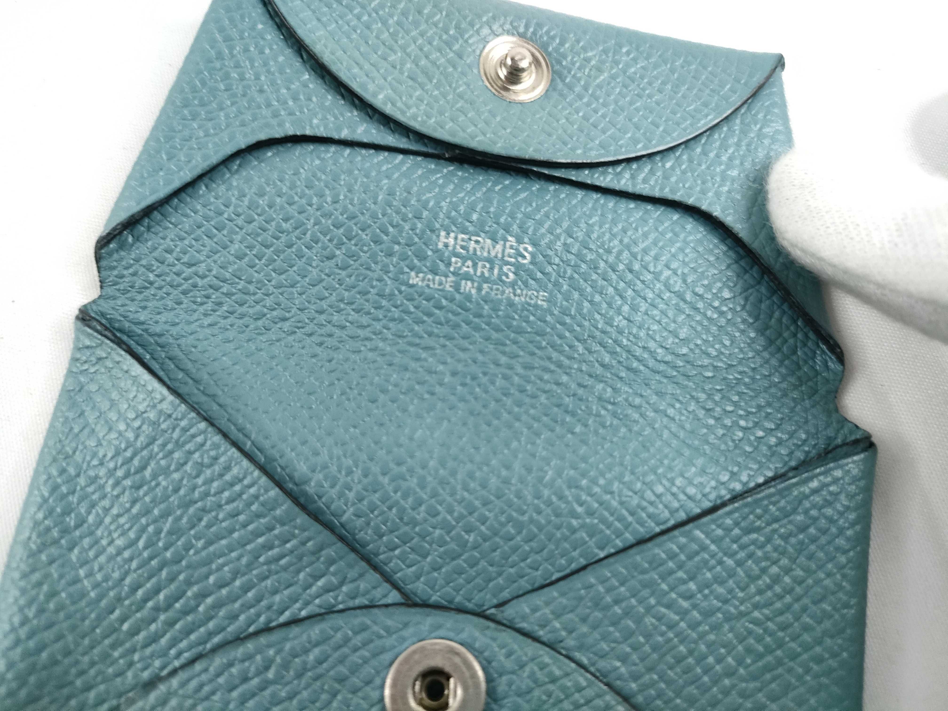 Bastia Veau Epsom Leather Coin Case (Stamped) — view 9