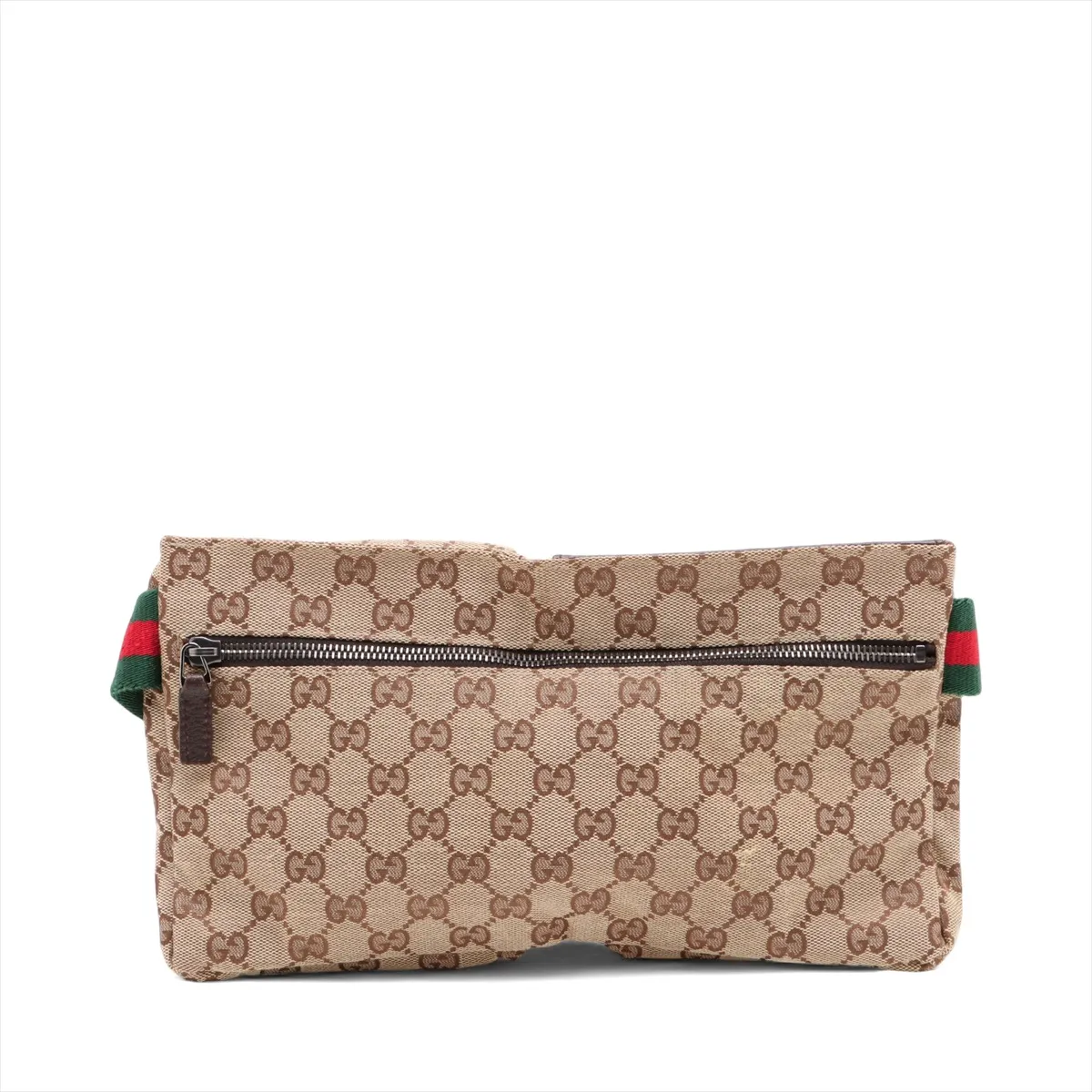 GG Supreme Canvas x Leather Waist Pouch Beige x Brown 28566 — view 2