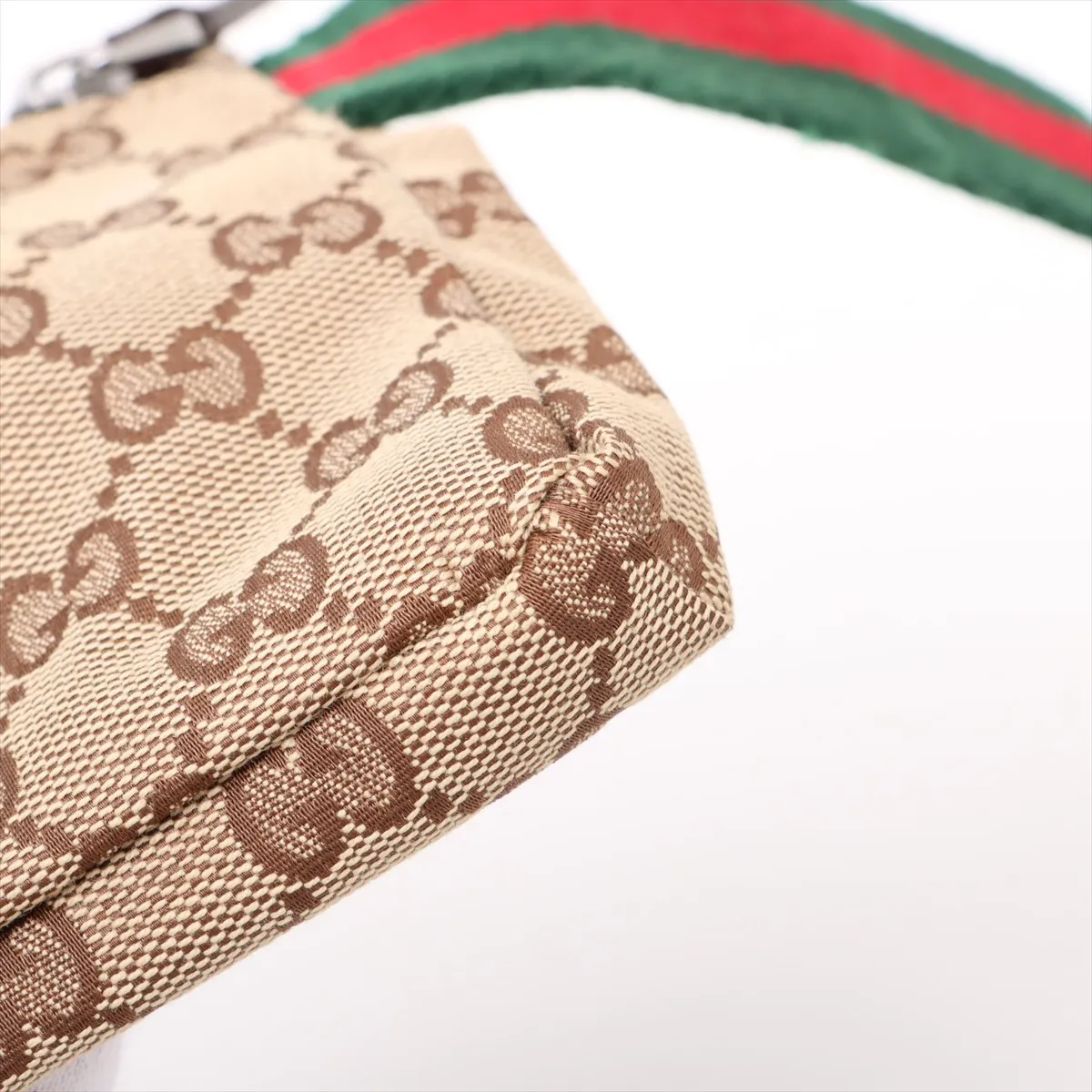 GG Supreme Canvas x Leather Waist Pouch Beige x Brown 28566 — view 11