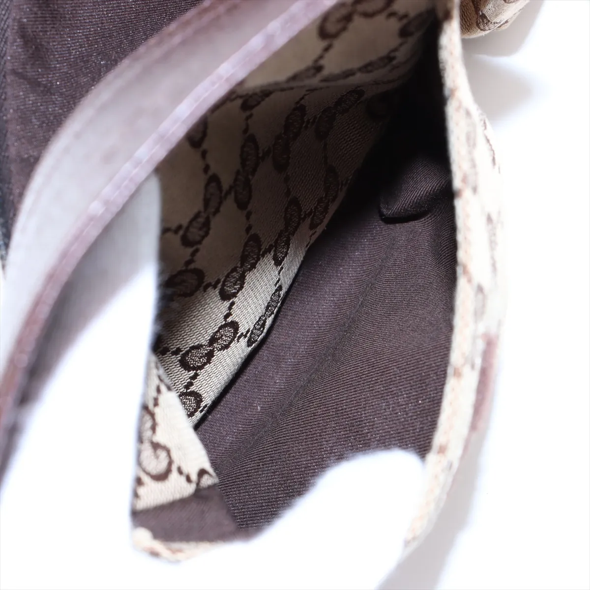 GG Supreme Canvas x Leather Waist Pouch Beige x Brown 28566 — view 7