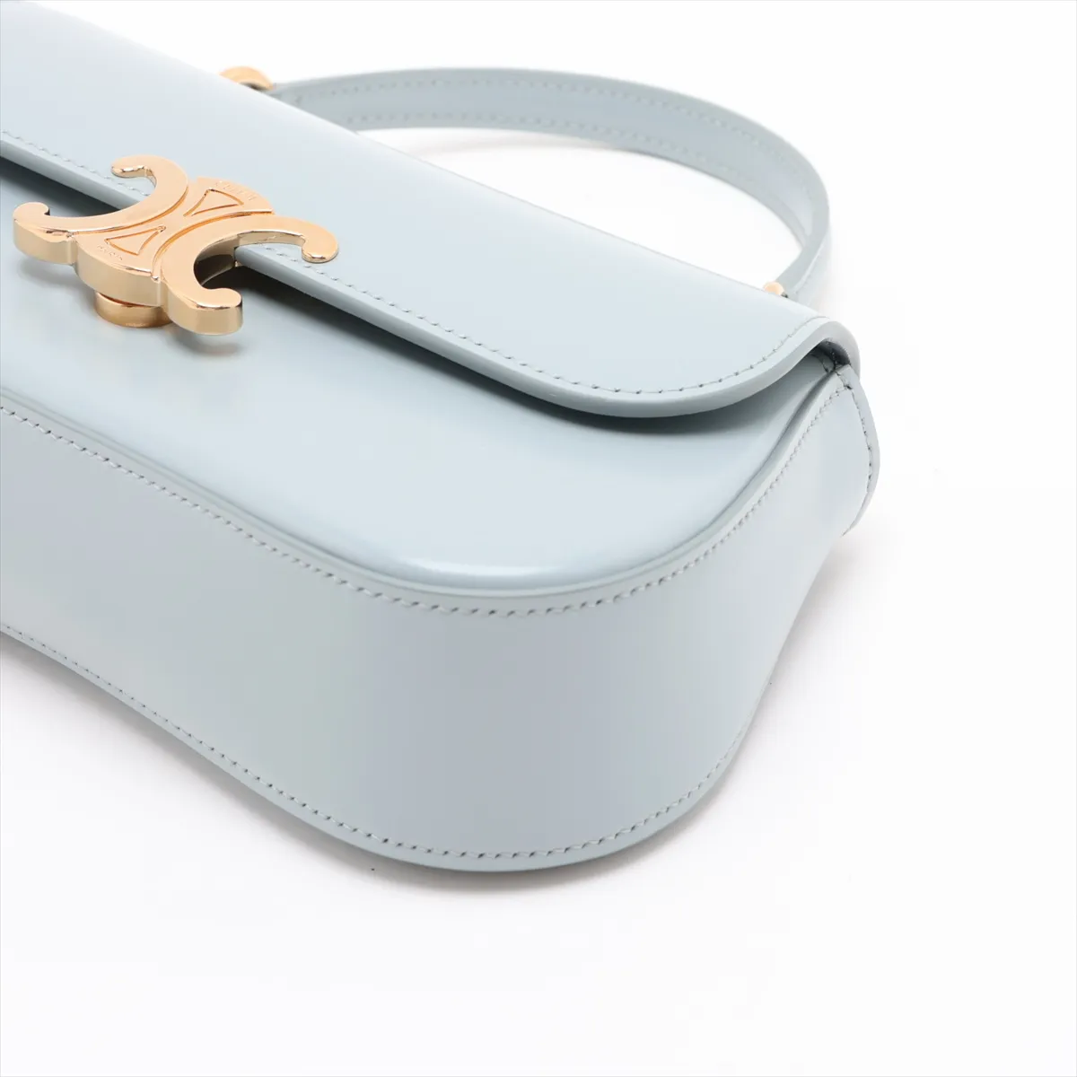 Triomphe Teen Laura Leather 2-Way Handbag, Blue — view 3