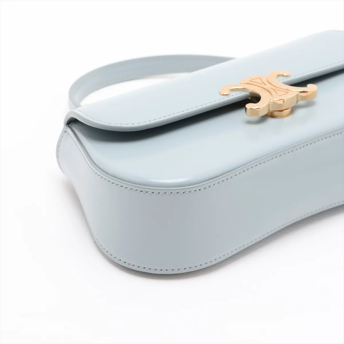 Triomphe Teen Laura Leather 2-Way Handbag, Blue — view 4