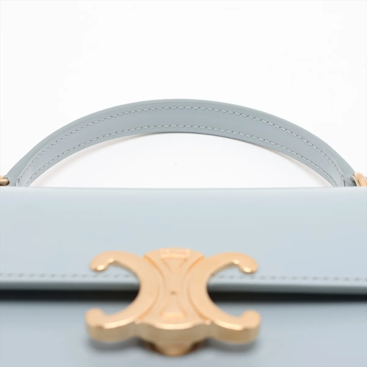 Triomphe Teen Laura Leather 2-Way Handbag, Blue — view 6