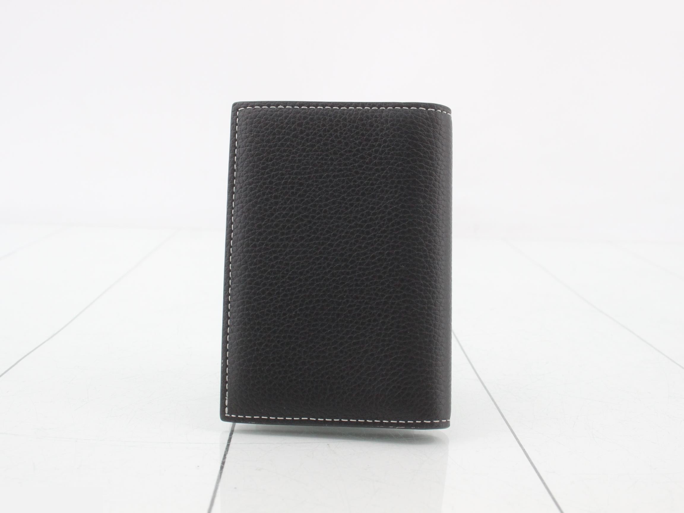 Saddle leather business card holder, card case, pass case — view 2