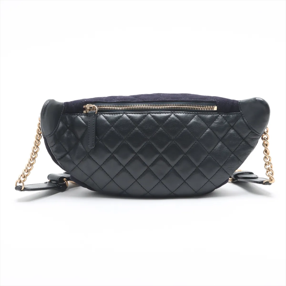 Matelasse wool x lambskin body bag Paris Hamburg blue gold hardware 25962464 25th series — view 2